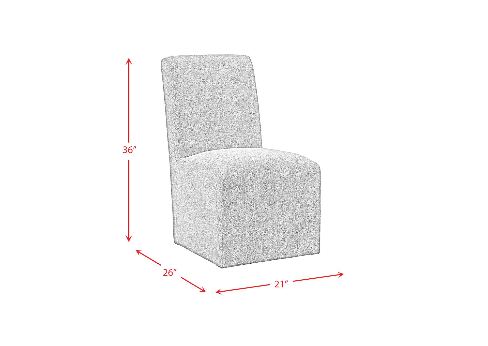 Nero Dining Side Chair (Set Of 2) With Grey Fabric,Elements