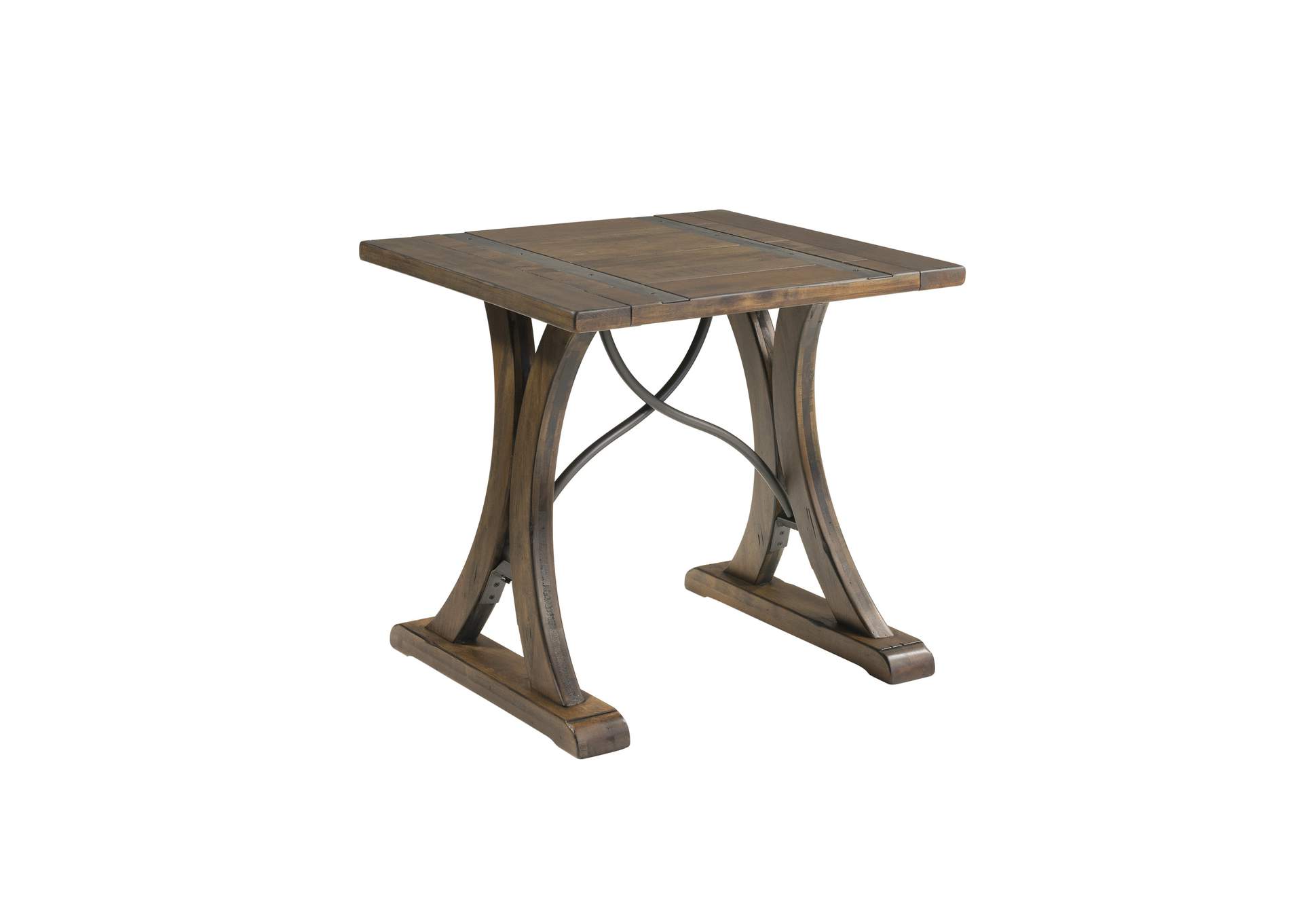 T682 - 125 New Bedford - Square End Table - Allegro Brown,Elements