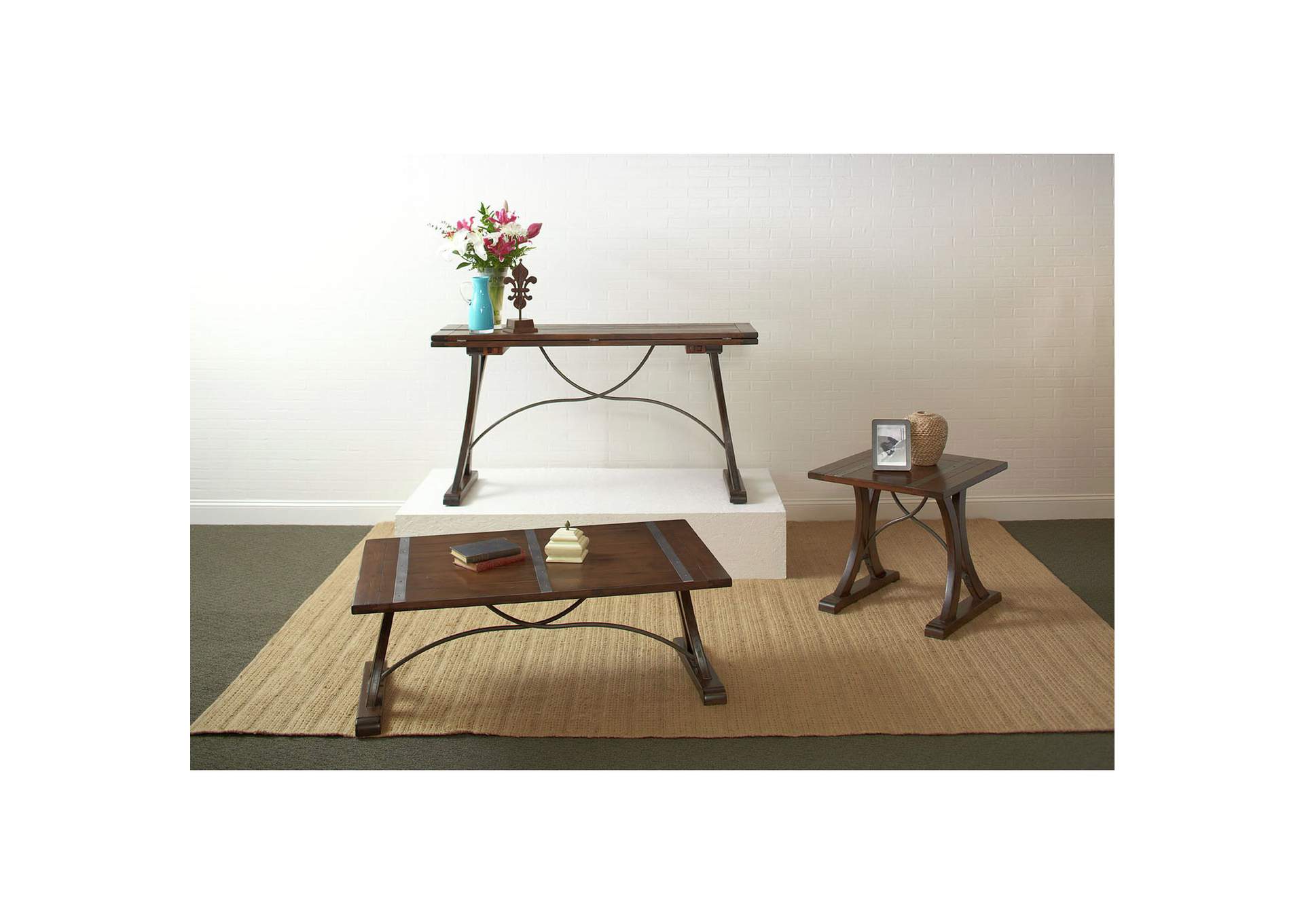 T682 - 100 New Bedford - Rectangular Cocktail Table - Allegro Brown,Elements