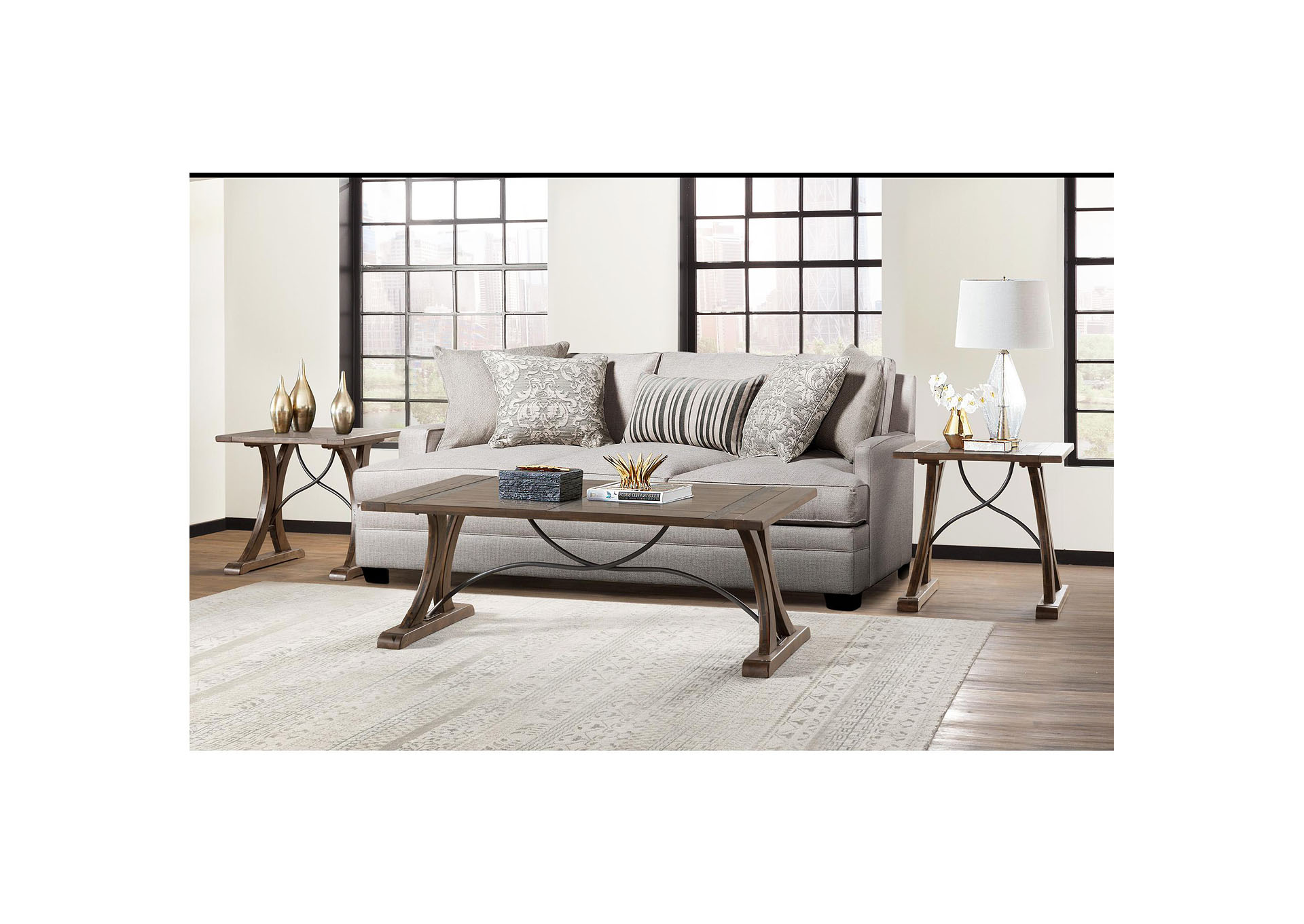 New Bedford 2 Piece Occasional Set - Coffee Table End Table,Elements