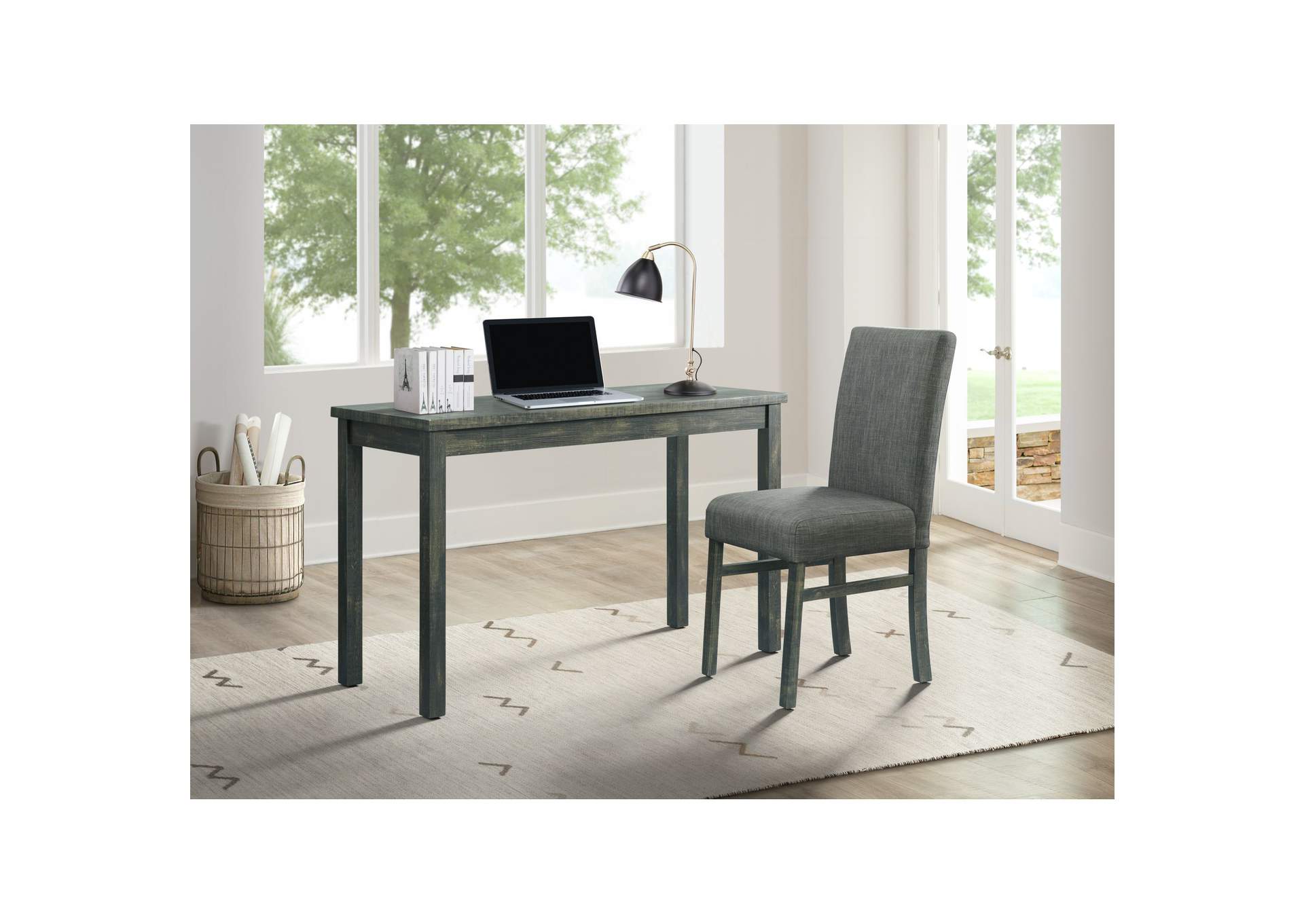 Nia Desk And Chair Grey,Elements