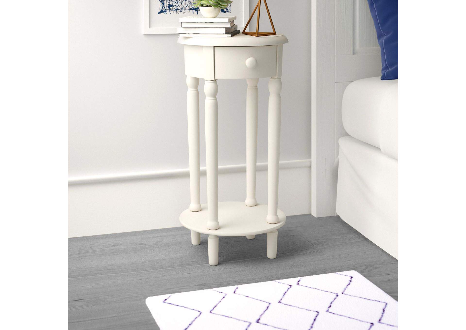 Nico Side Table In White,Elements