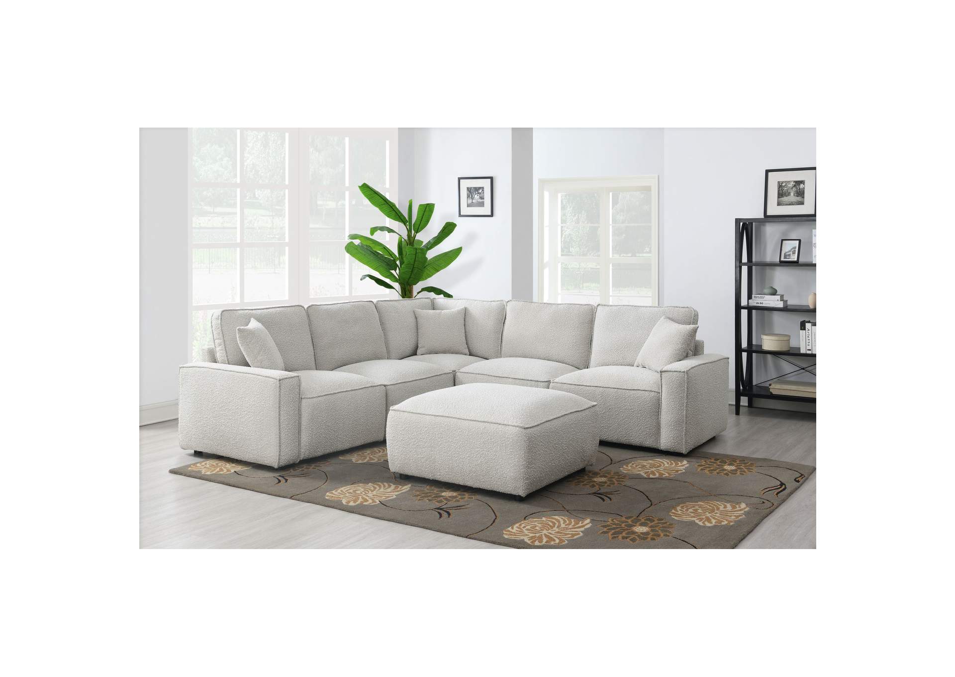 Normandy Sectional Ottoman In Culp Bloke Cotton,Elements