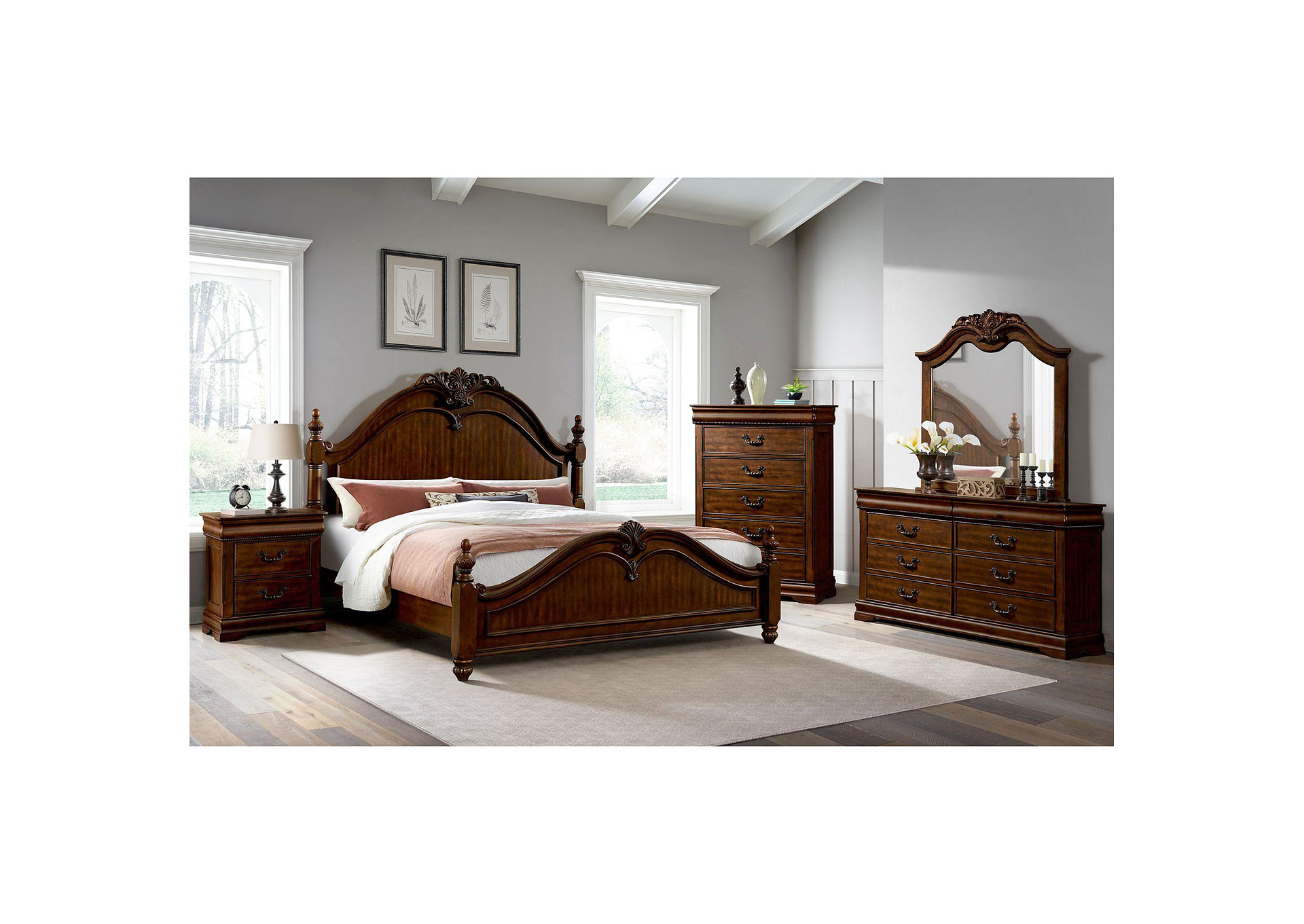 Northridge King Bed In Cherry,Elements