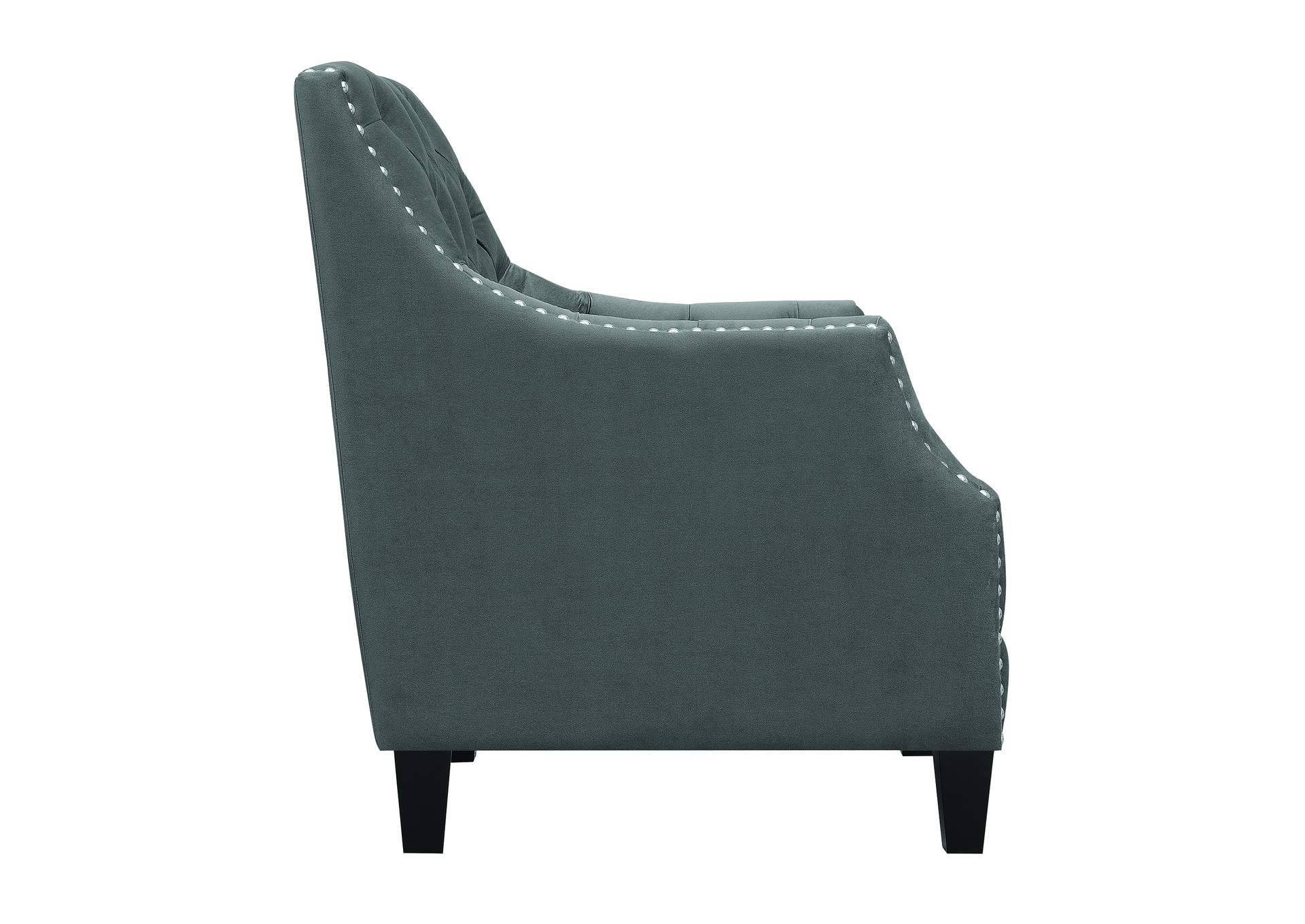 Norway Accent Chair In Ottoman Charcoal,Elements