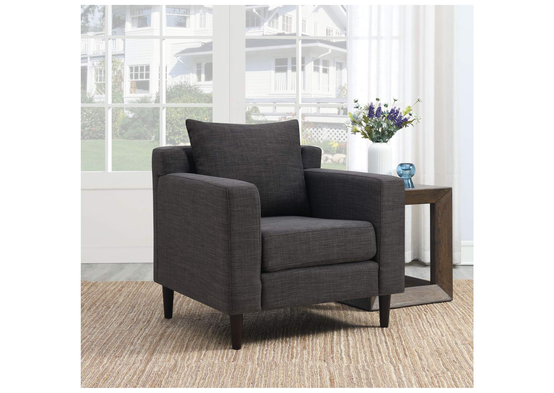 Novara Chair In Heirloom Charcoal,Elements