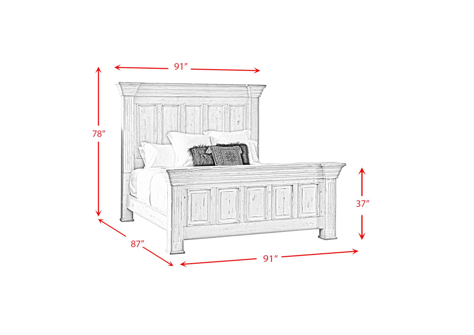 Olivia Brown King 5 Piece Bedroom Set,Elements