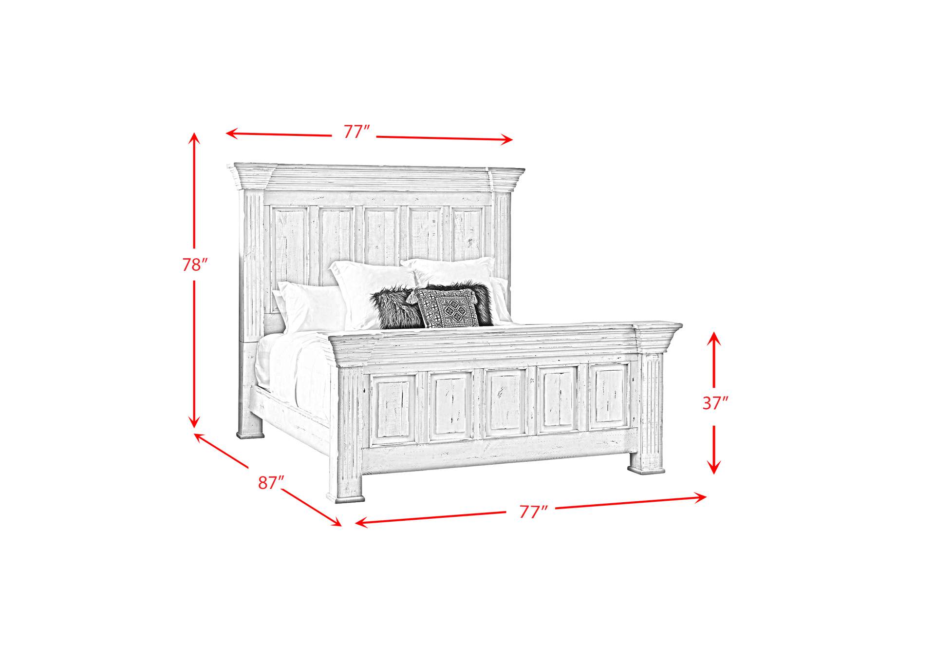 Olivia Brown King Bed,Elements