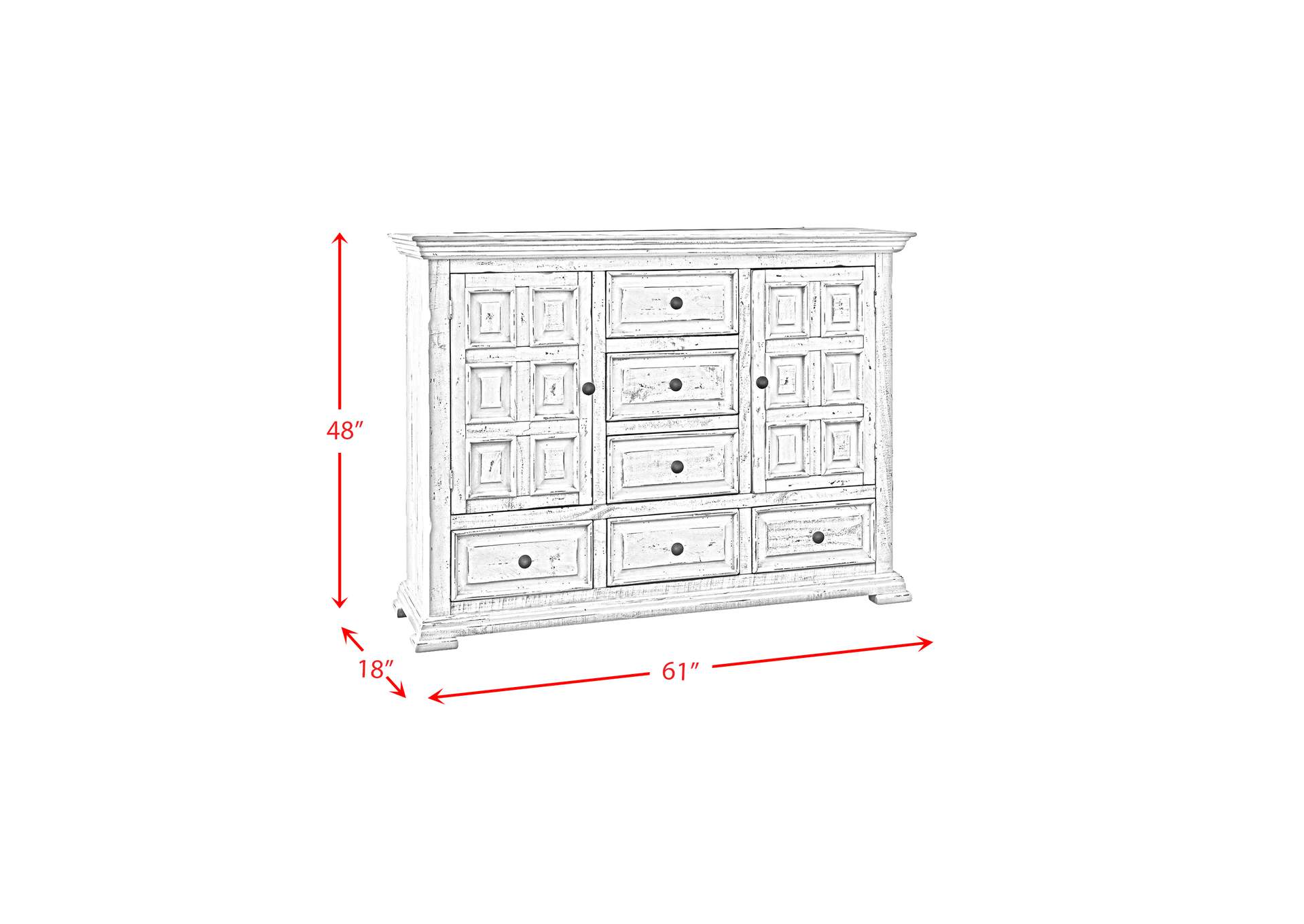 Olivia Brown Dresser,Elements