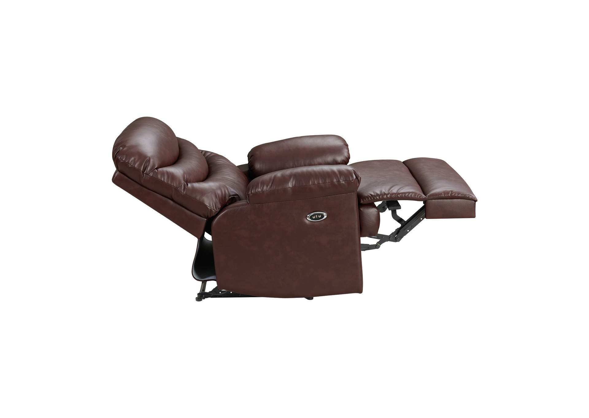 Palmdale 91491 Power Recliner Pu Red - Brown A,Elements