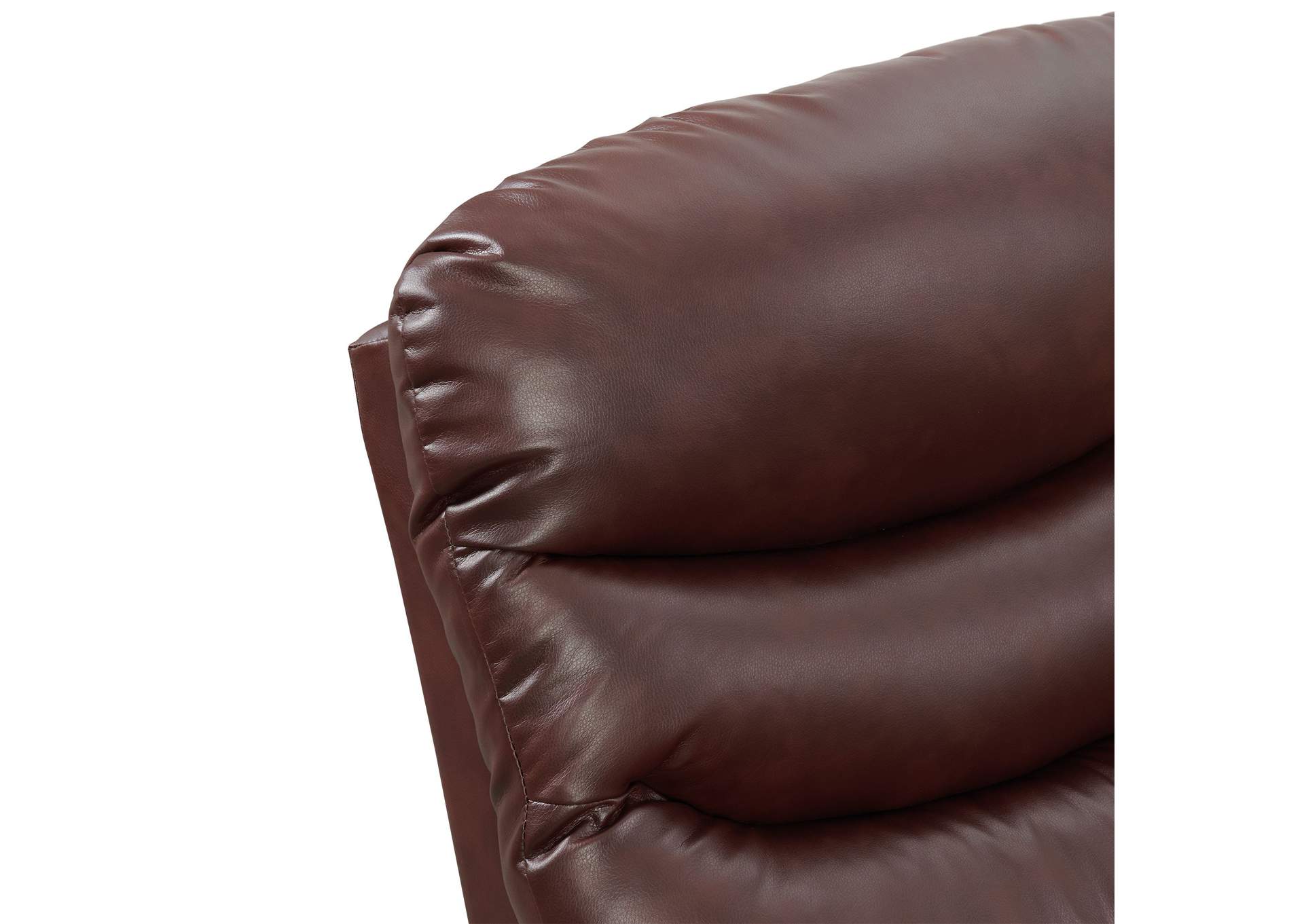 Palmdale 91491 Power Recliner Pu Red - Brown A,Elements