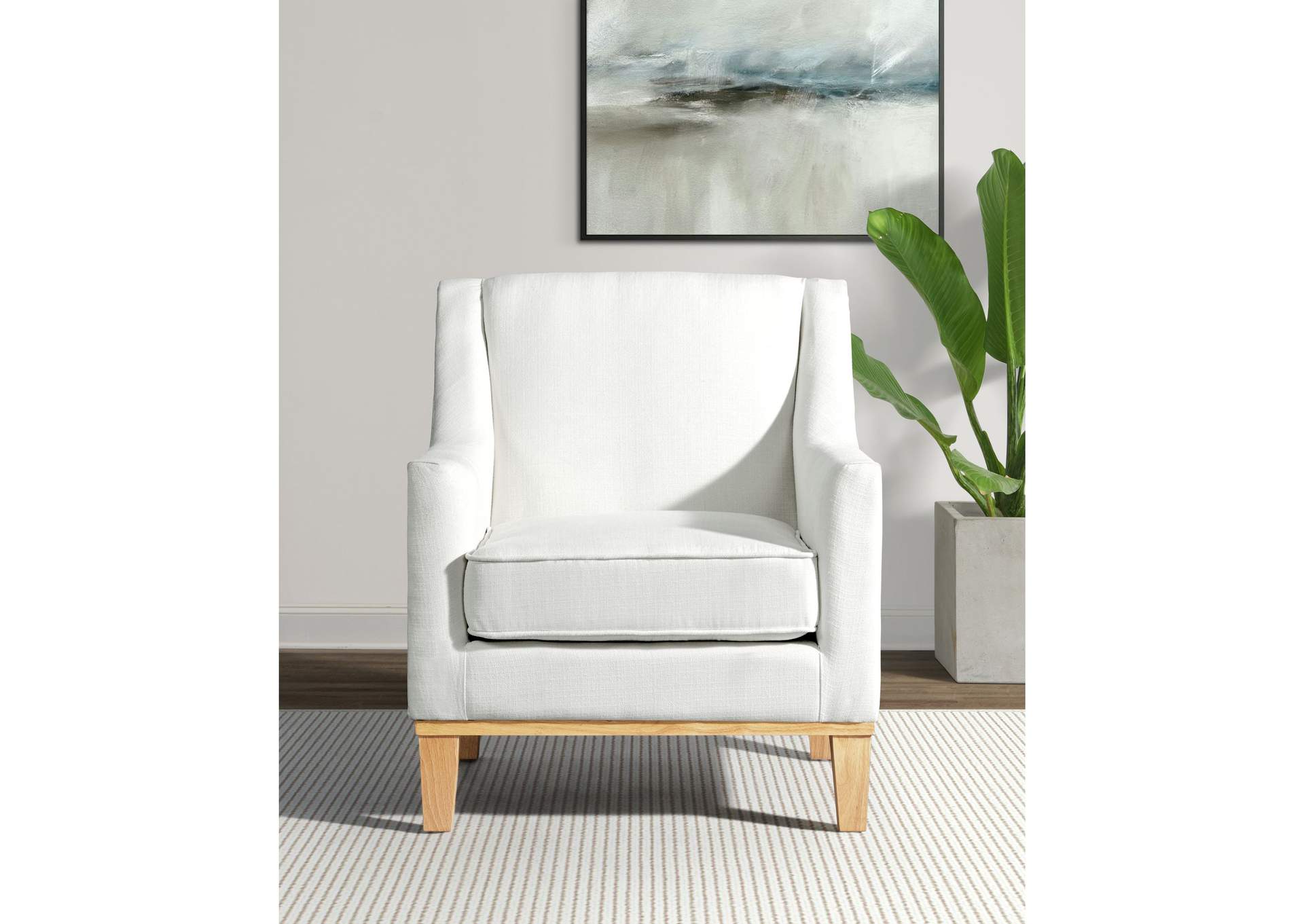 Palmer Chair Blond Ash Distressed Wood Garrison Cotton 3A,Elements