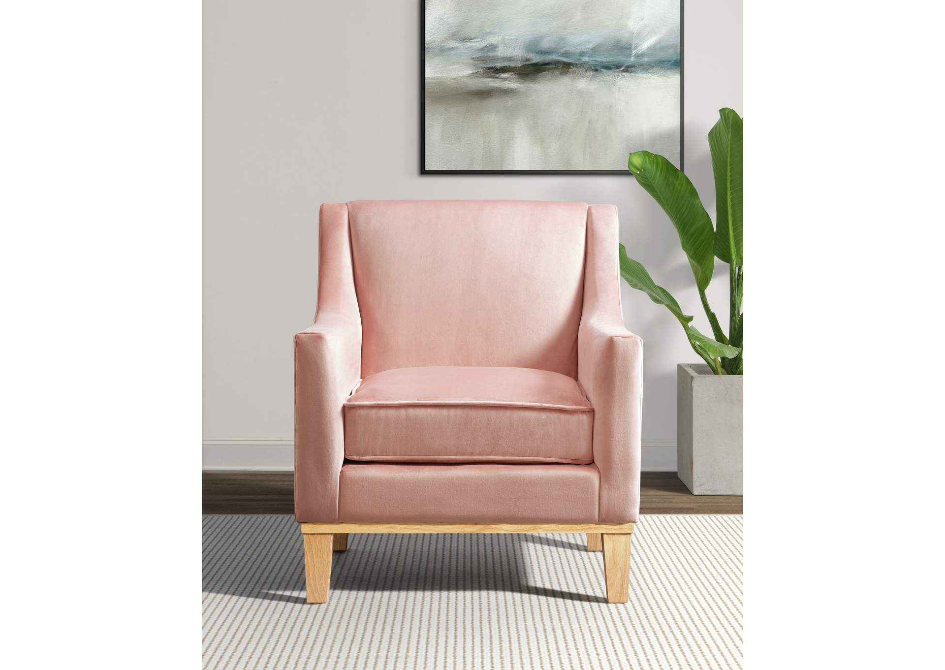 Palmer Chair Blond Ash Distressed Wood Royale Blush 3A,Elements