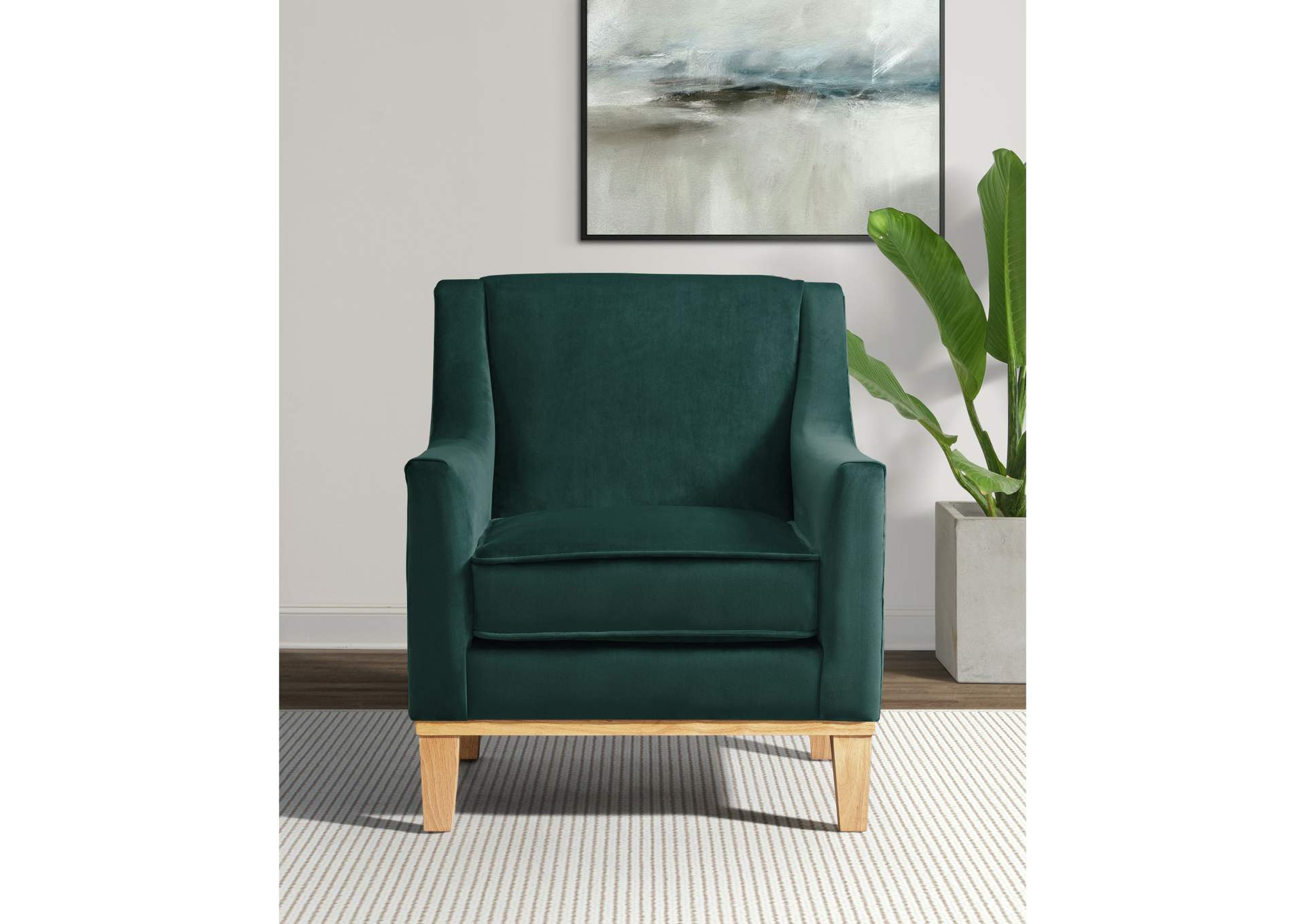 Palmer Chair Blond Ash Distressed Wood Royale Peacock,Elements