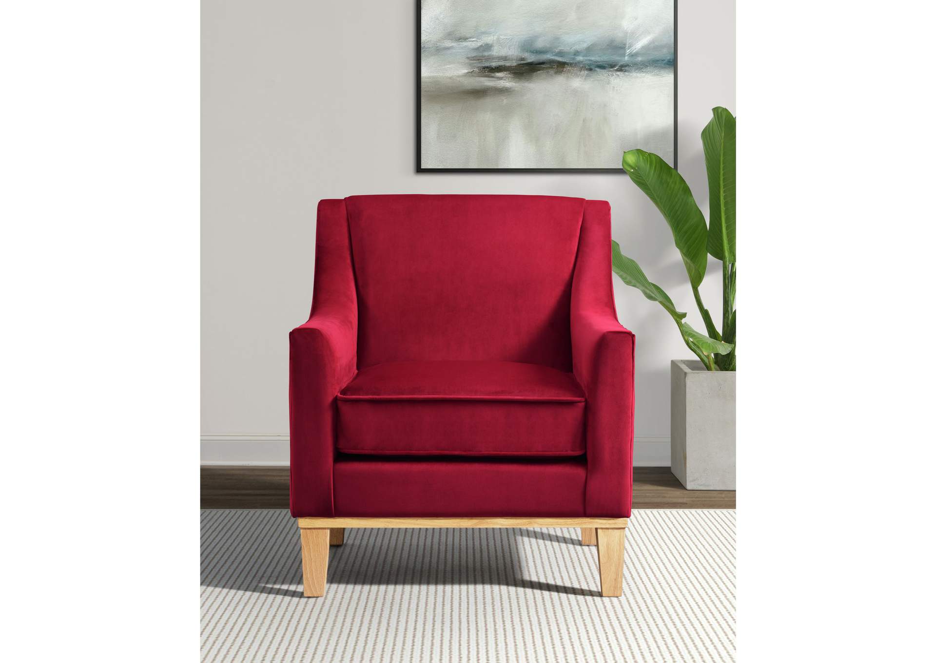 Palmer Chair Blond Ash Distressed Wood Royale Ruby 3A,Elements