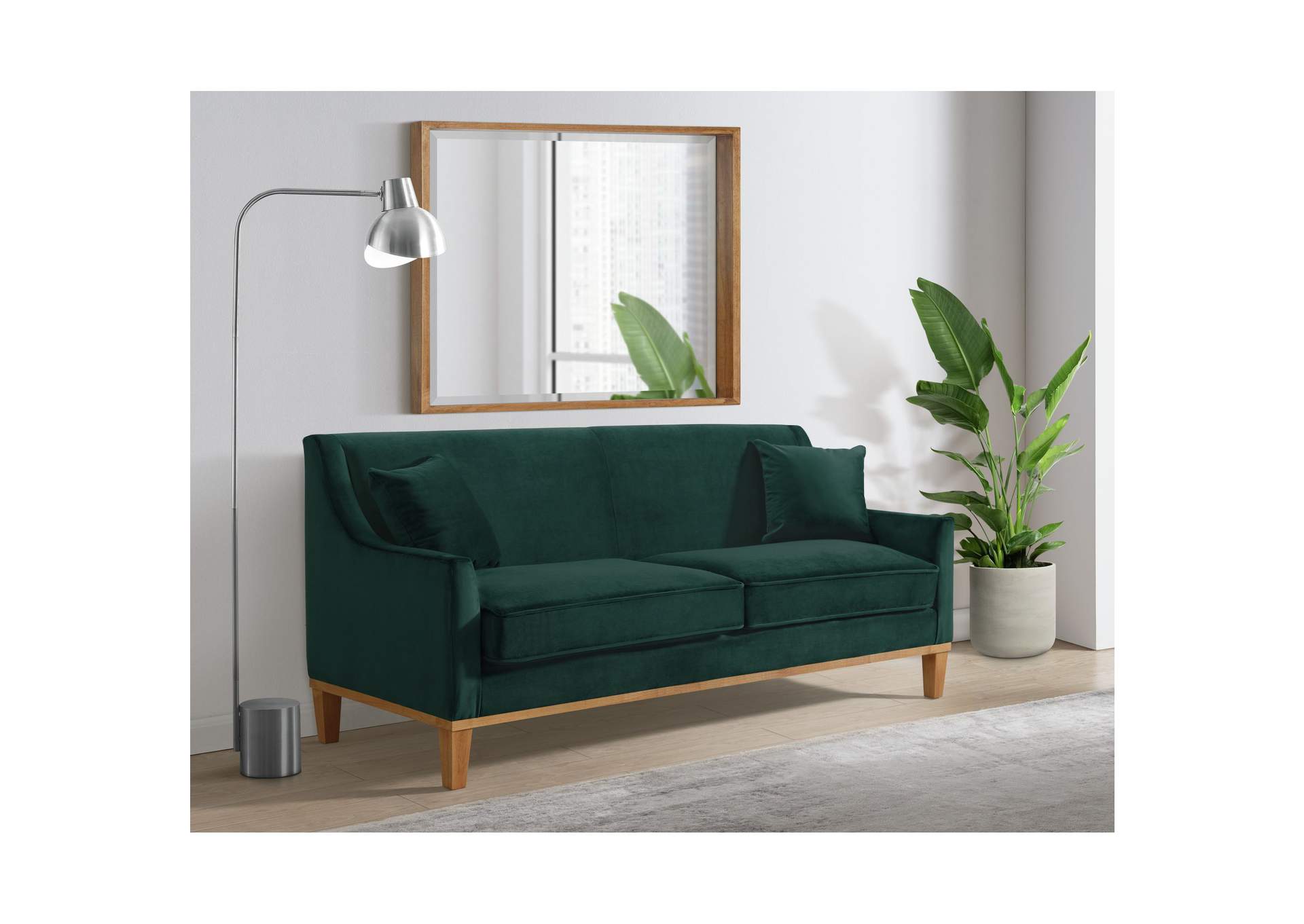 Palmer Sofa Blond Ash Distressed Wood Royale Peacock,Elements
