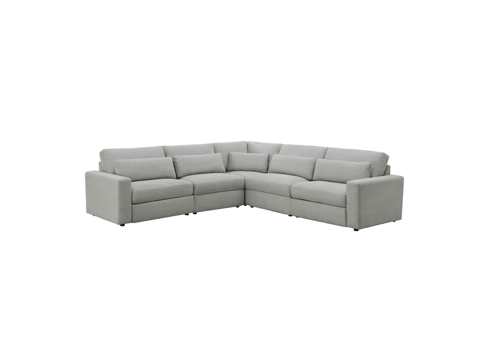 Palos Verdes Sectional Left Hand Facing Power Recliner In Rodeo Grey,Elements