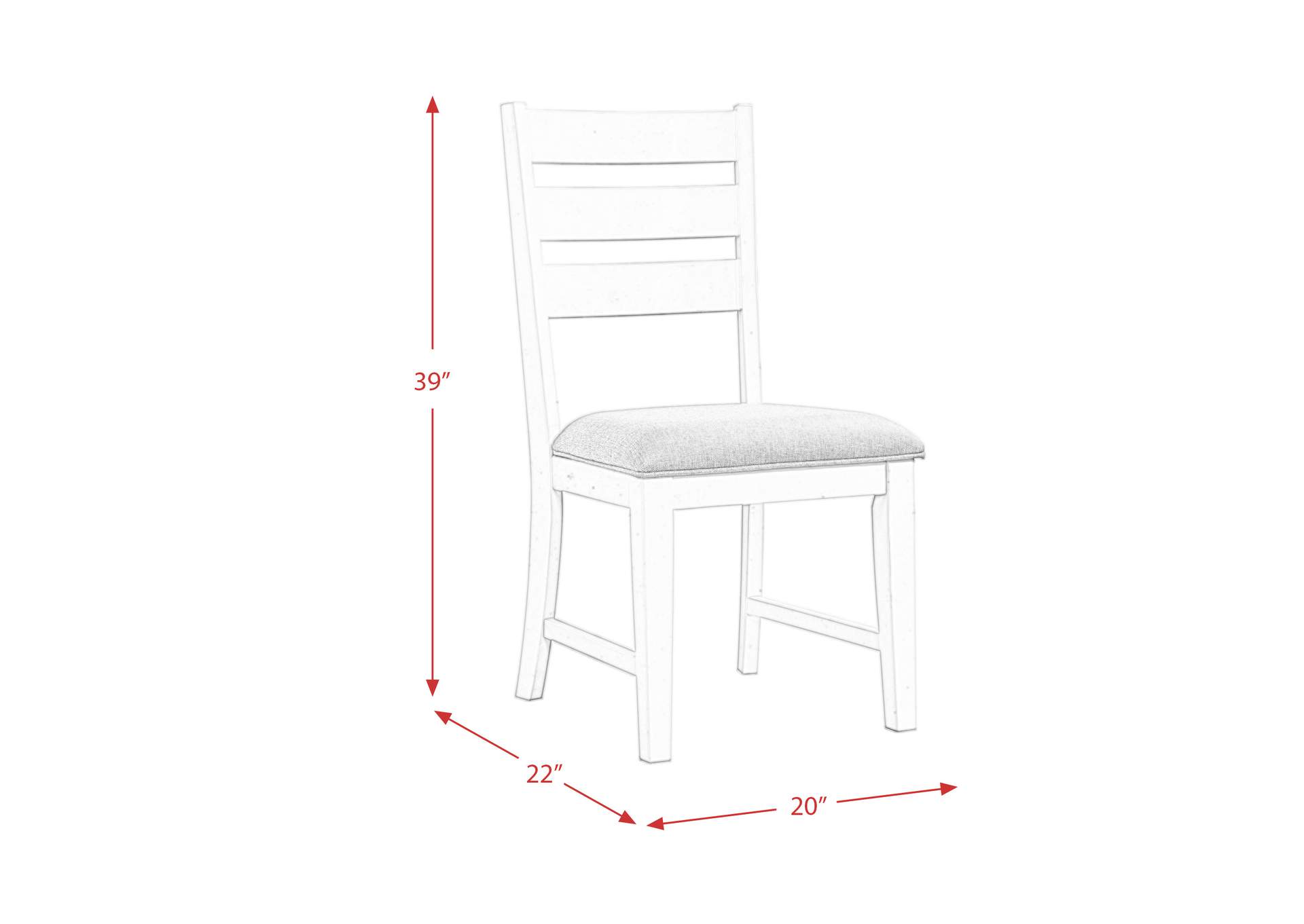 Park Creek Slat Back Side Chair 2 Per Pack,Elements