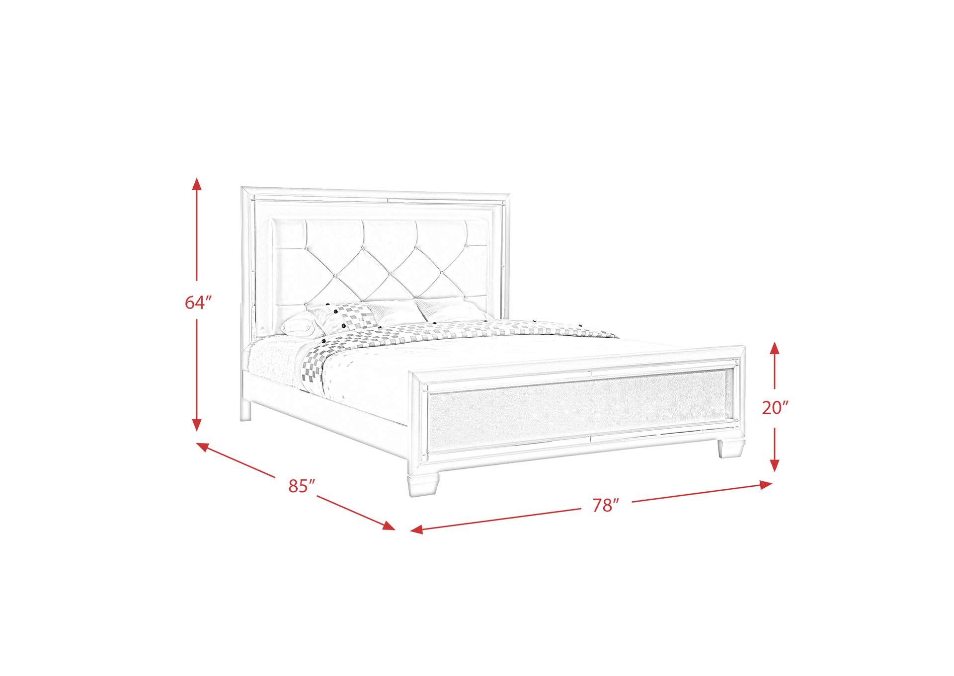 Platinum King Panel Bed,Elements