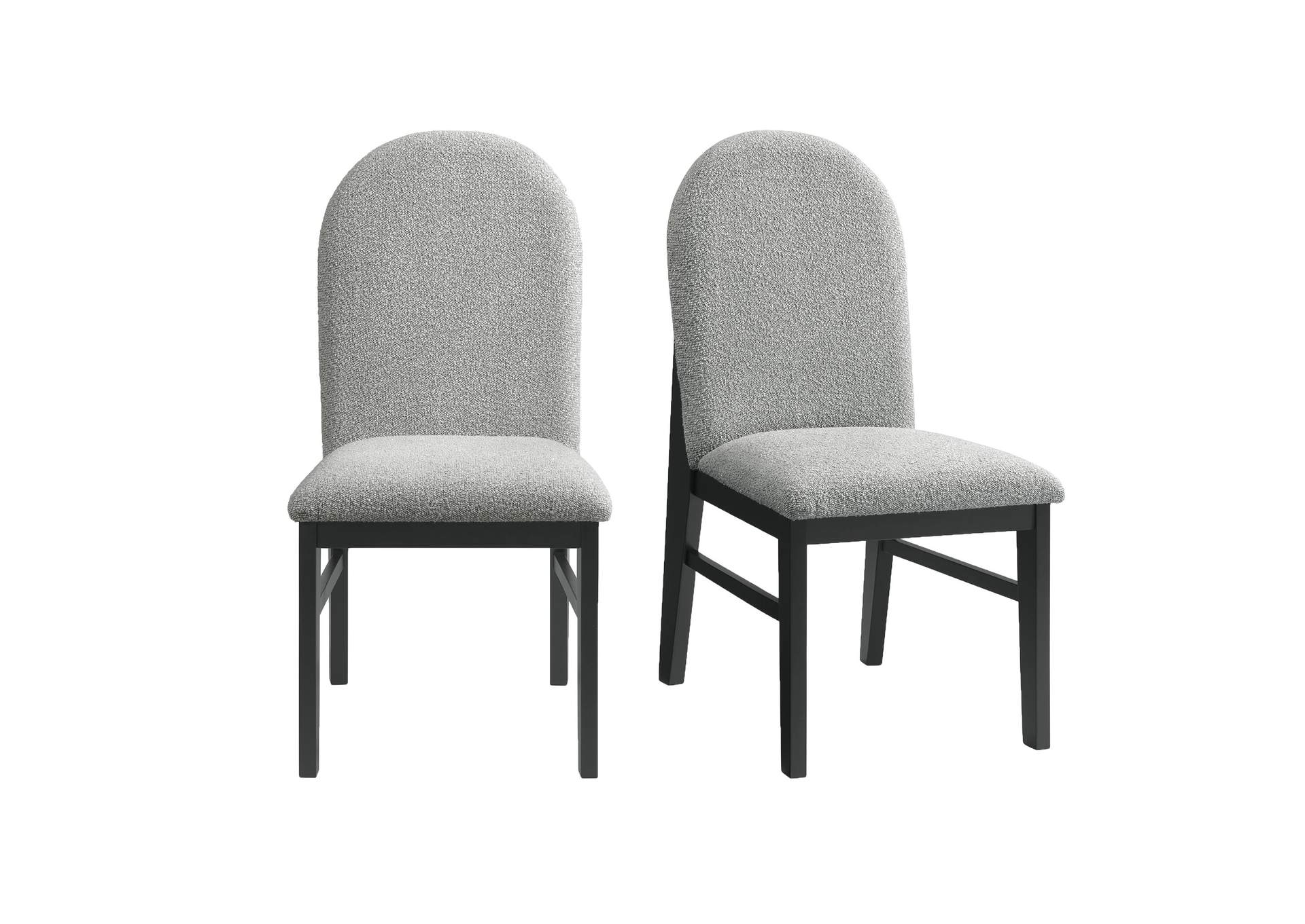 Portland Round Back Side Chair With Grey Fabric Pgy1113 - 4 In Black 2 Per Carton,Elements