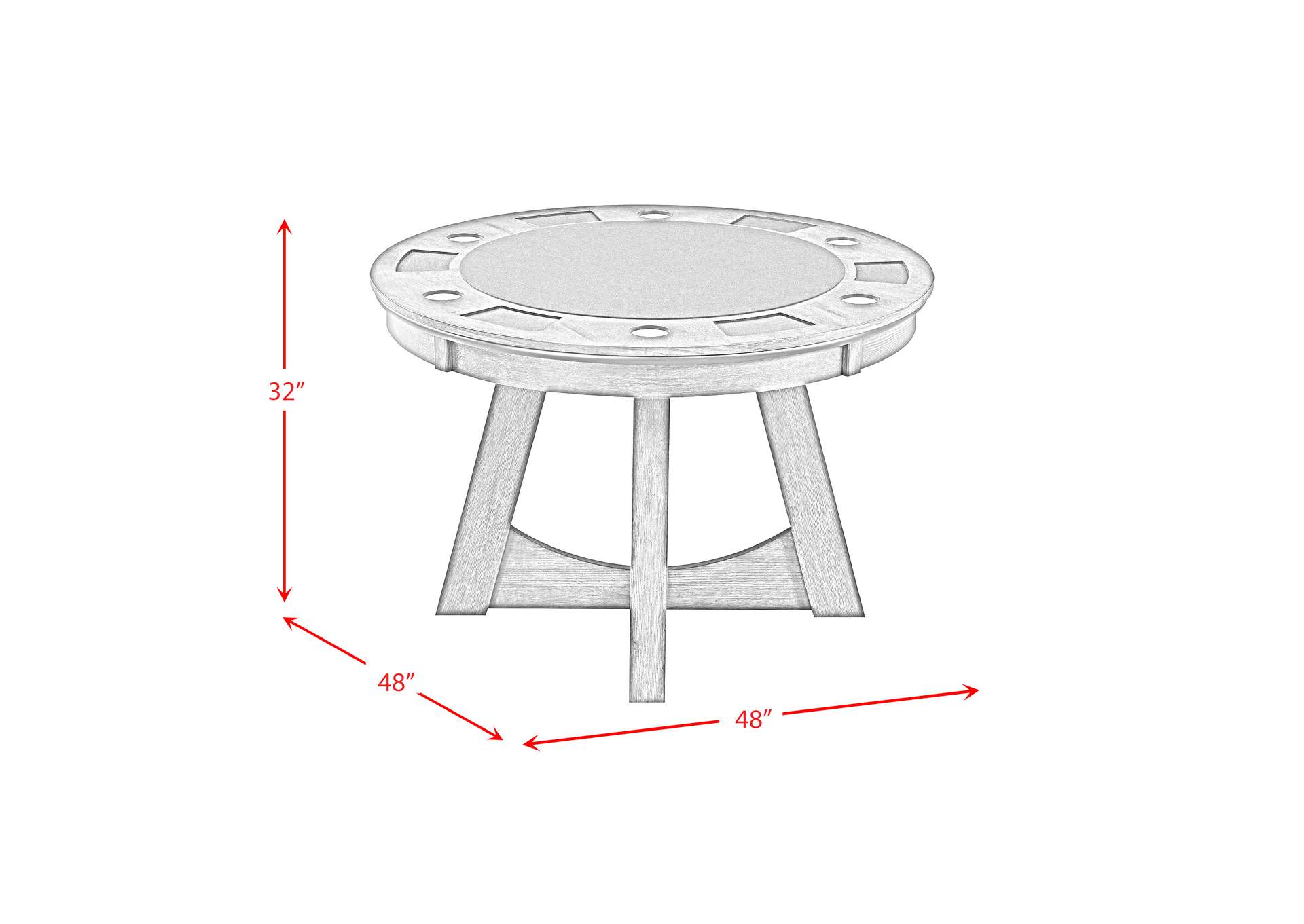 Prince Round Game Table,Elements