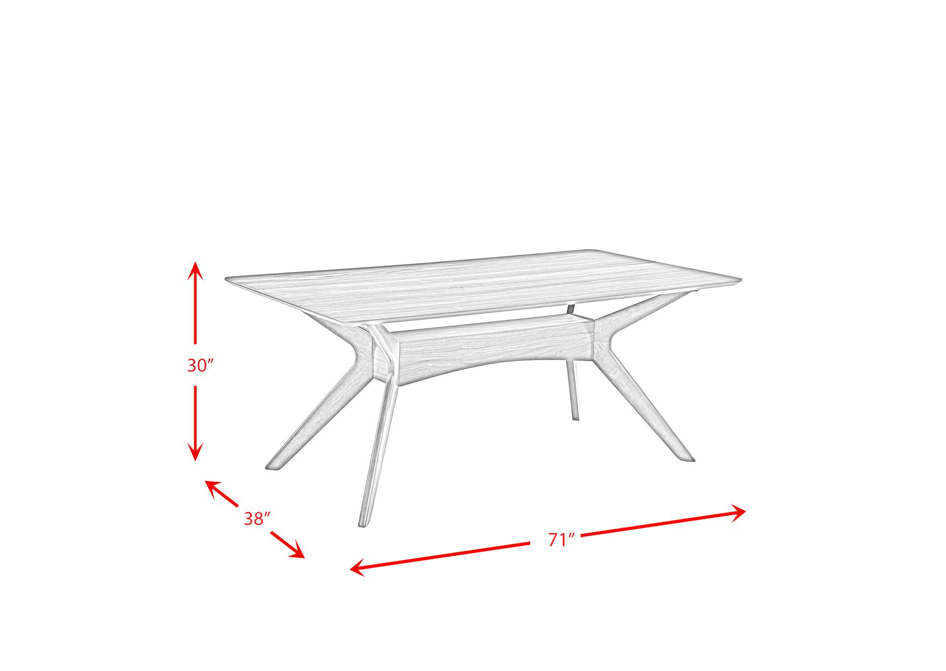 Razor Standard Height Rectangle Dining Table,Elements