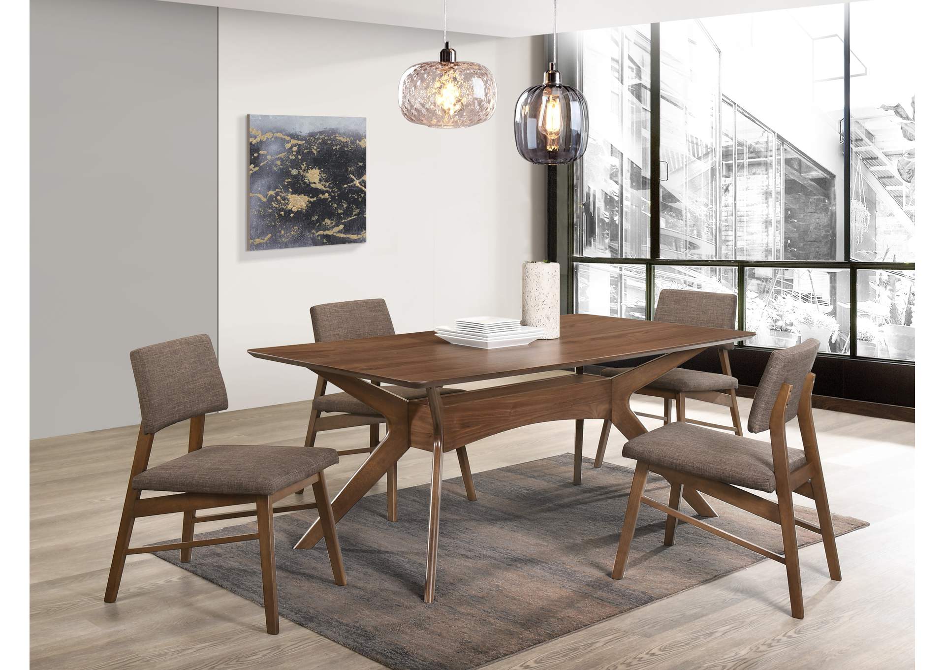 Razor 5 Piece Dining Set - Table And Four Side Chairs,Elements