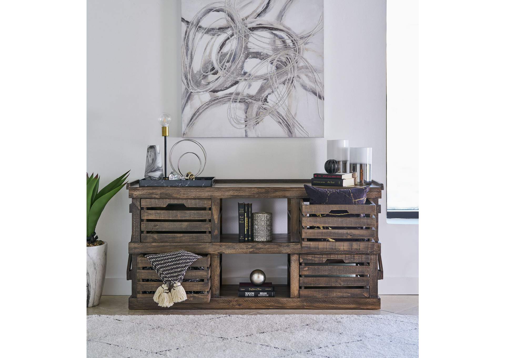 Reed - Media Chest In Barn Wood 24,Elements