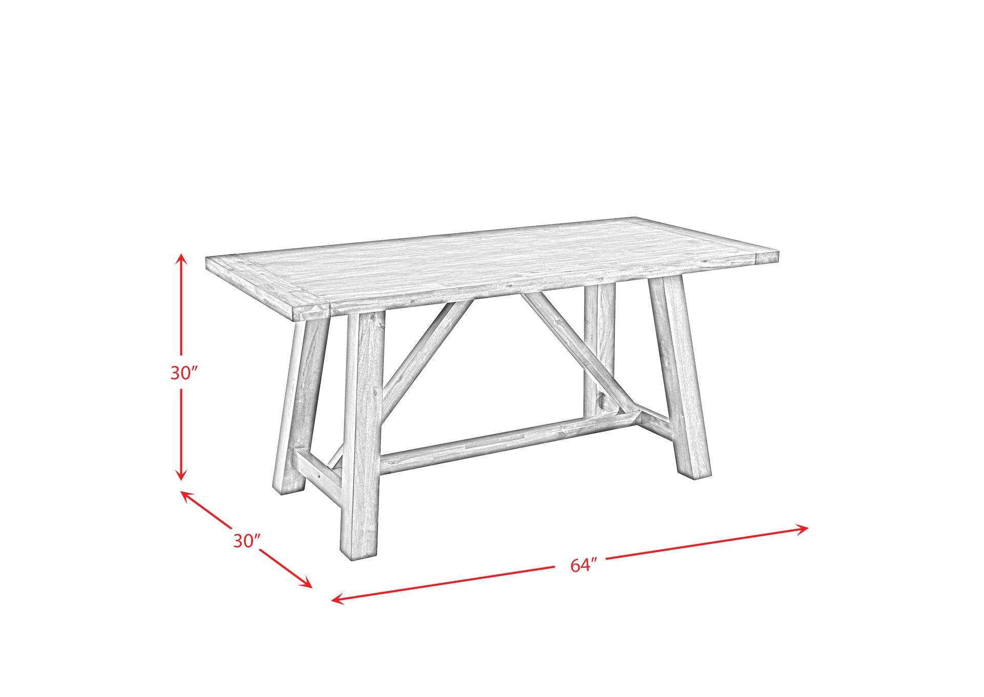 Renegade 64 6 Piece Dining Set Kd,Elements