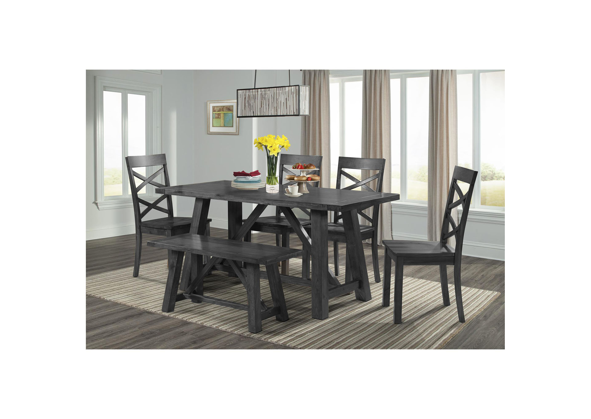 Renegade 6 Piece Dining Set Grey,Elements