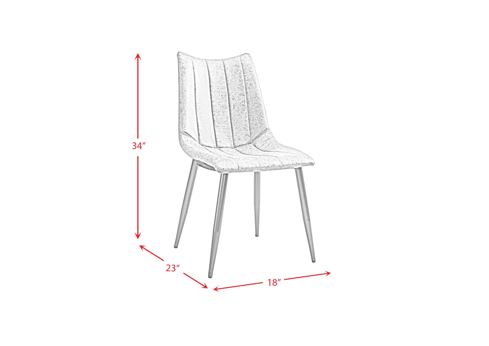 Riko Side Chair Grey 2 Per Carton,Elements