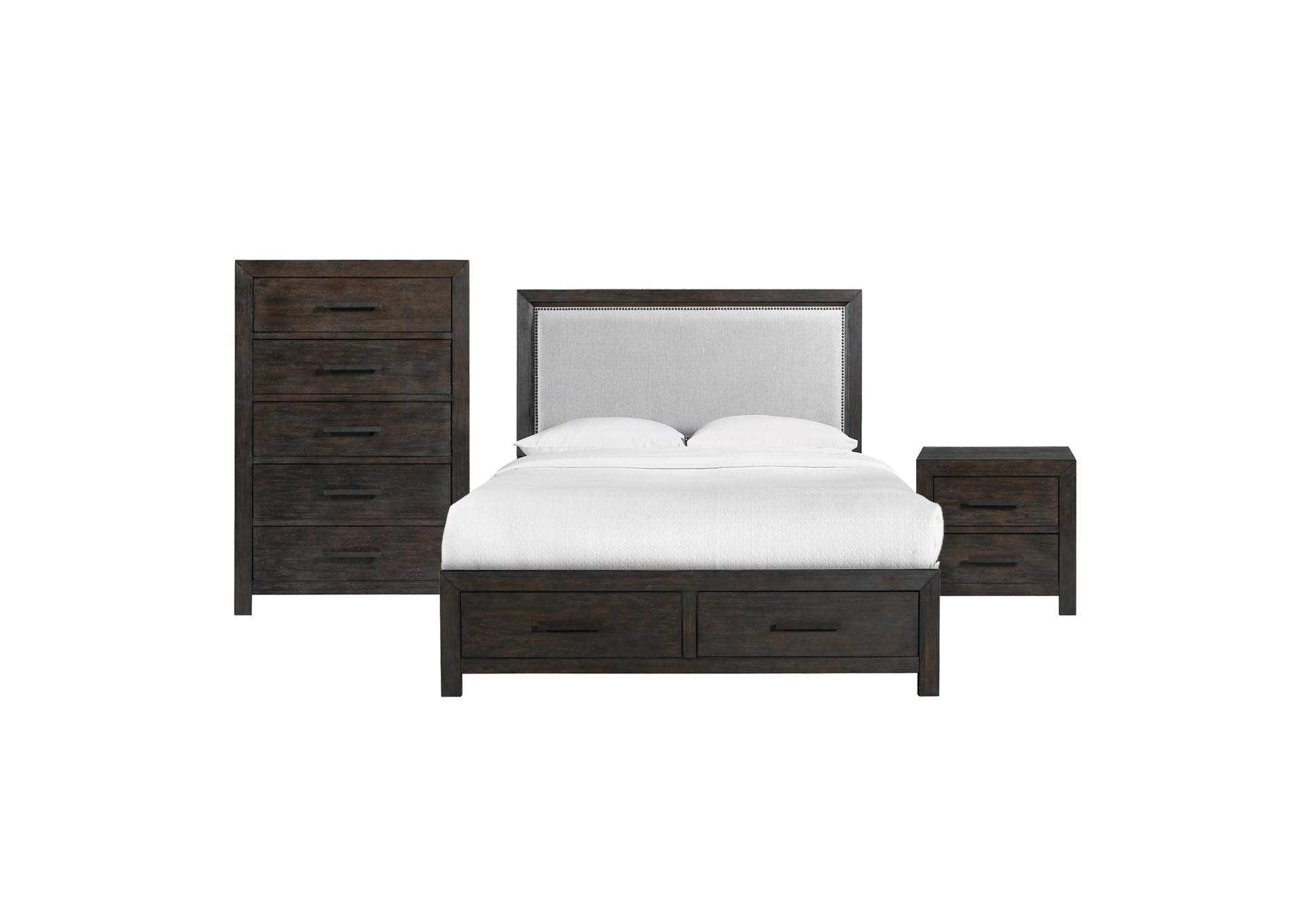 Shelby Queen 4 - Drawer Platform Storage 3 Piece Bedroom Set,Elements