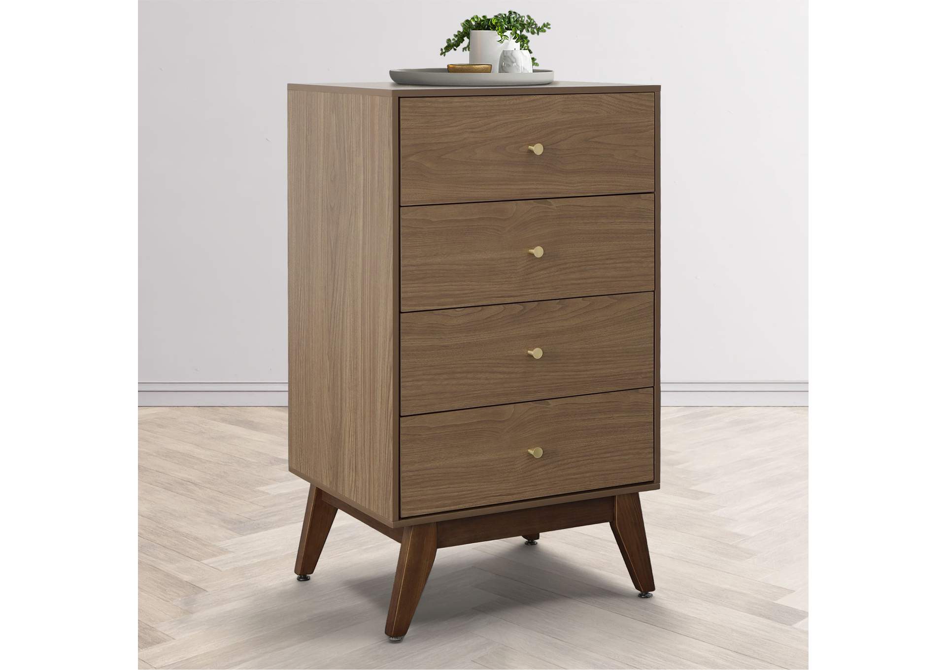 Sade 4 Drawer Chest In Walnut,Elements