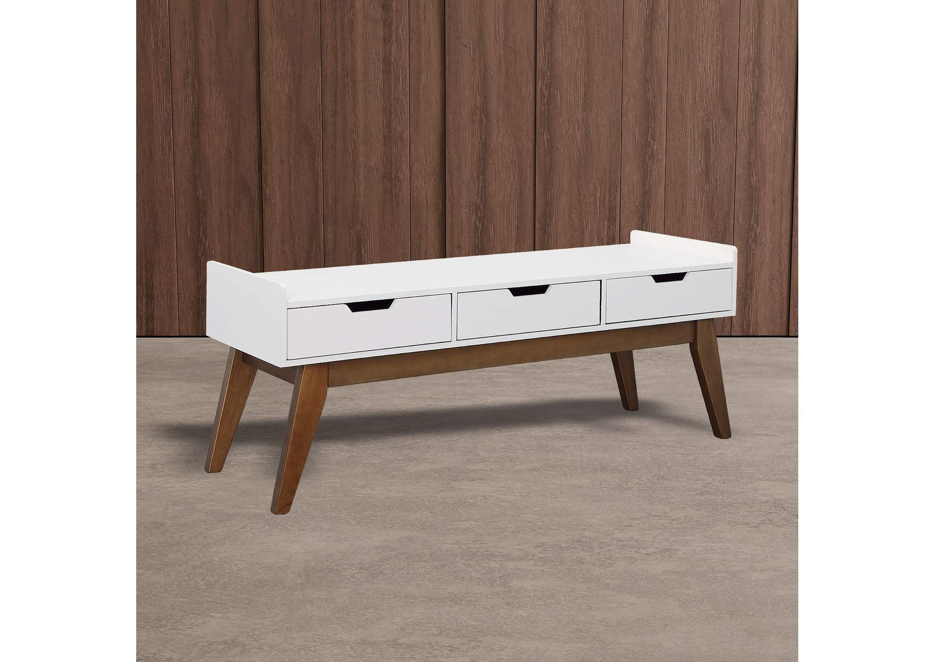 Sade Bench In White,Elements