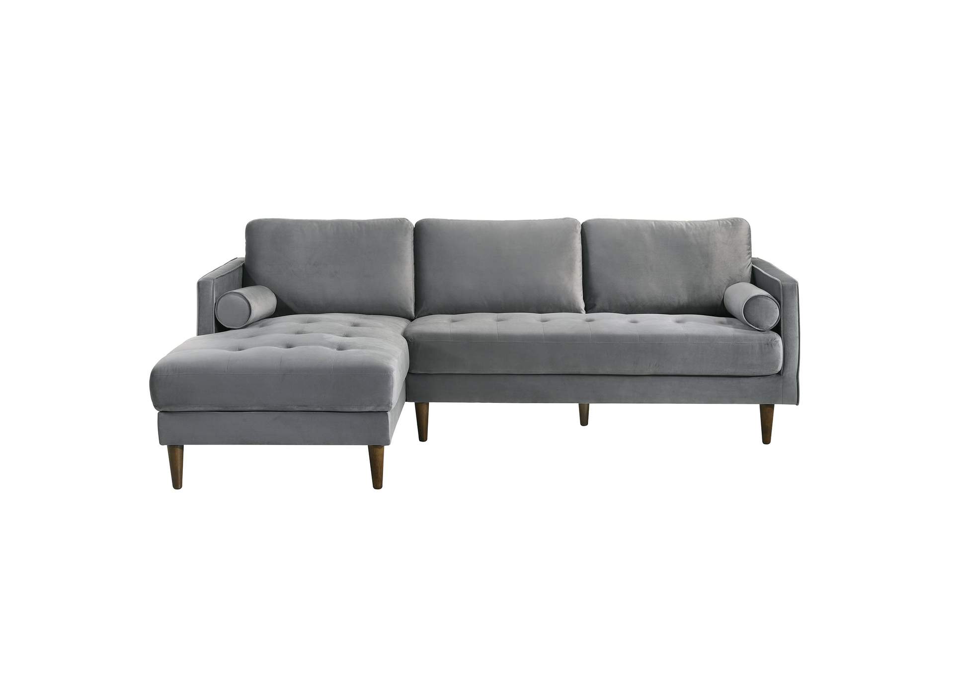 Sampson Sectional Left Hand Facing Chaise In Broadway Metal With Self Arm Pillow,Elements