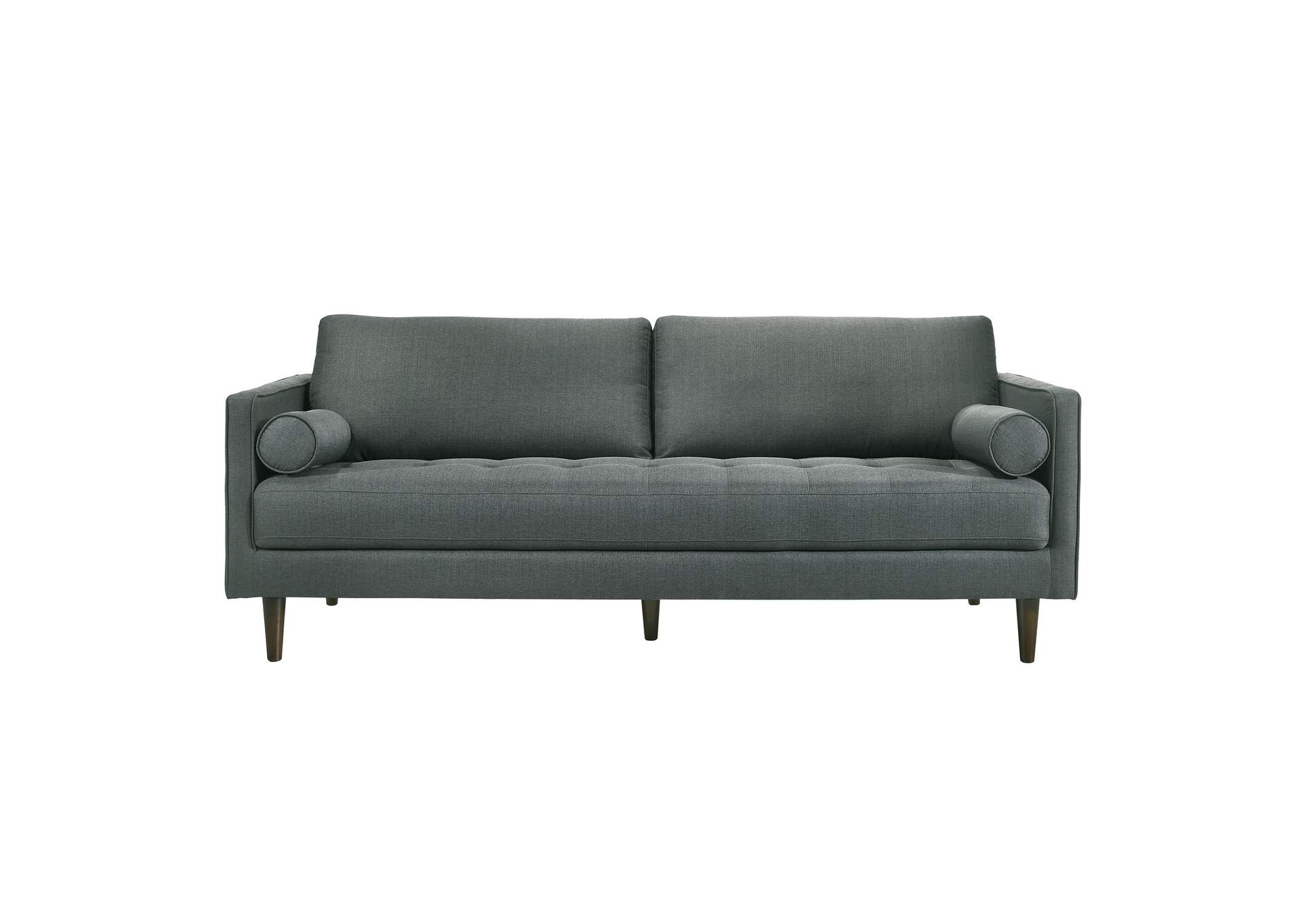Sampson Sofa Apollo Midnight Grey D28 With 2 Self Arm Pillows,Elements