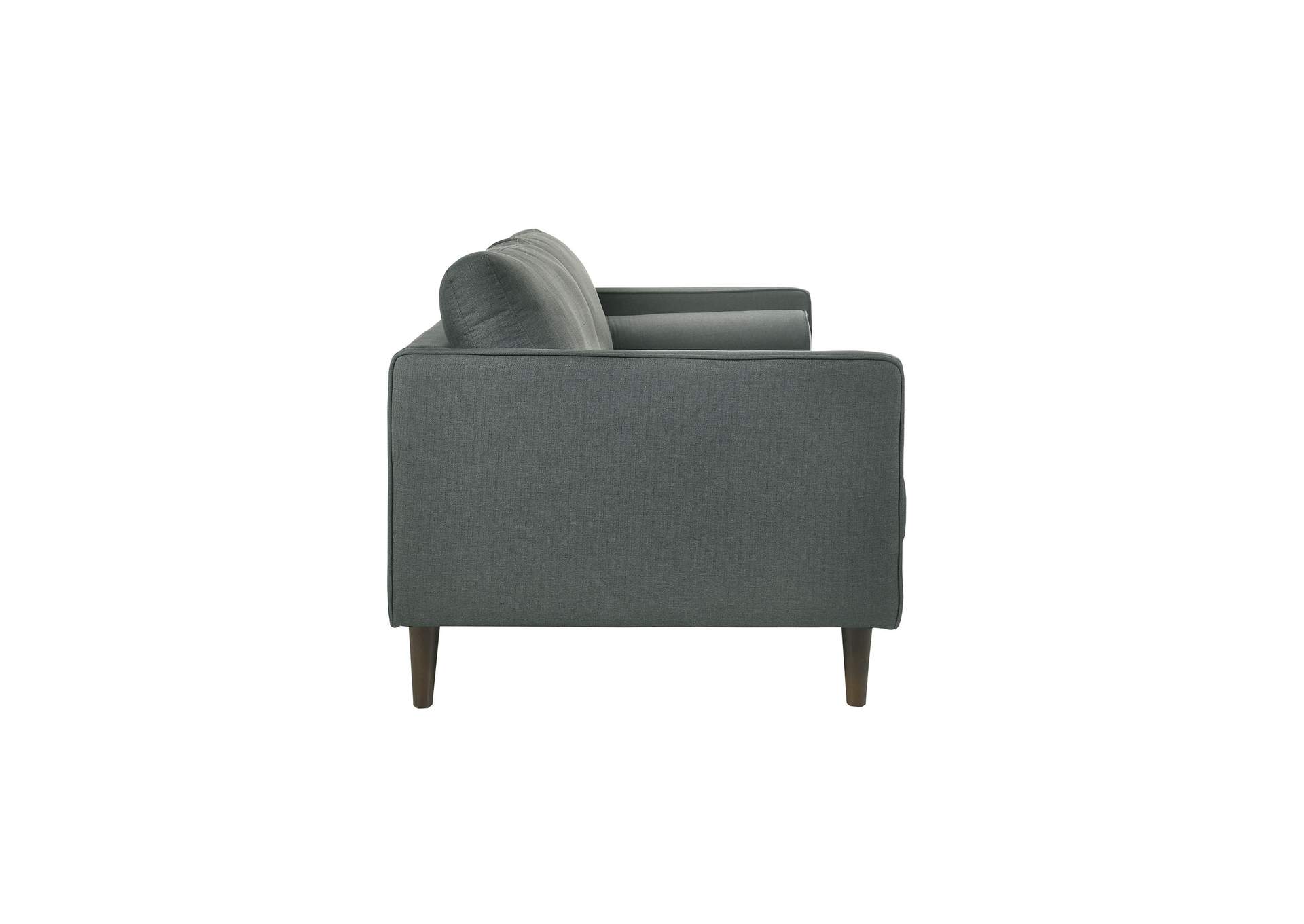 Sampson Sofa Apollo Midnight Grey D28 With 2 Self Arm Pillows,Elements