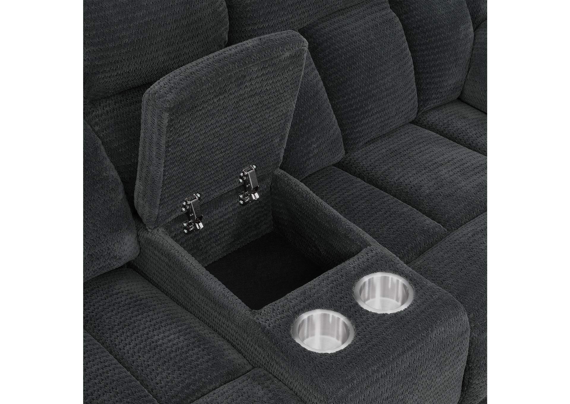 Santorini Motion Loveseat With Console Vienna Granite,Elements