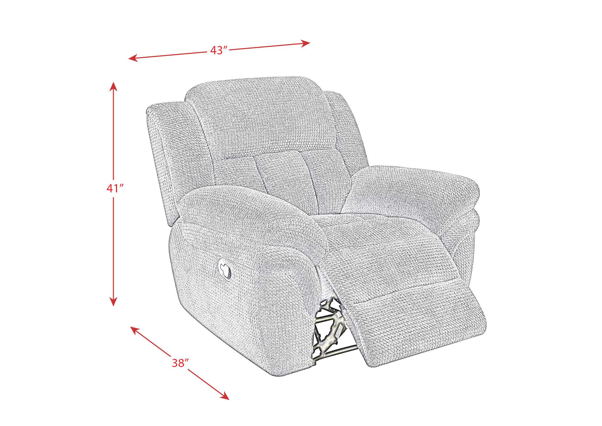 Santorini Power Motion Recliner Conran Carbon,Elements