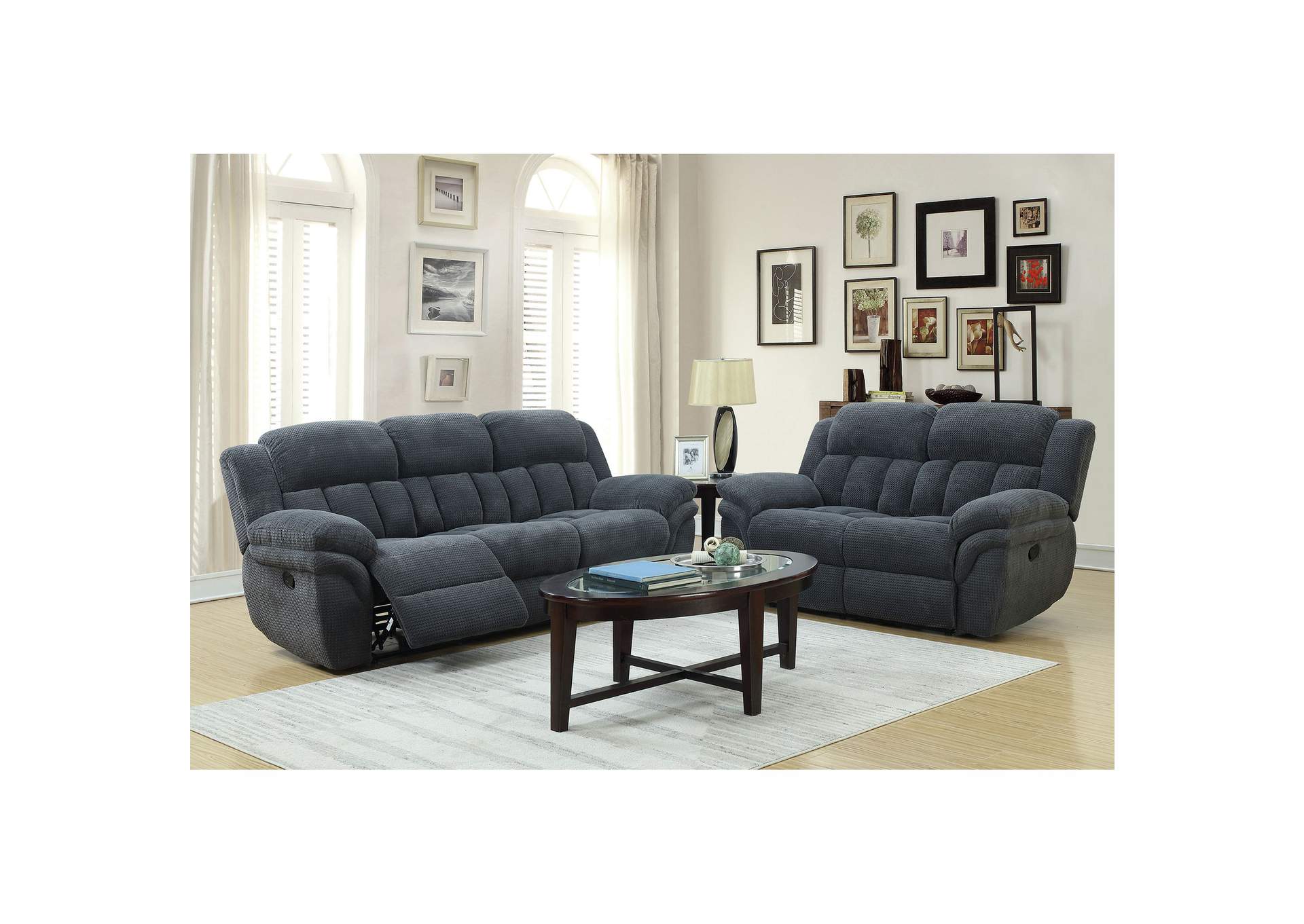 Santorini Power Motion Loveseat Conran Carbon Grey,Elements