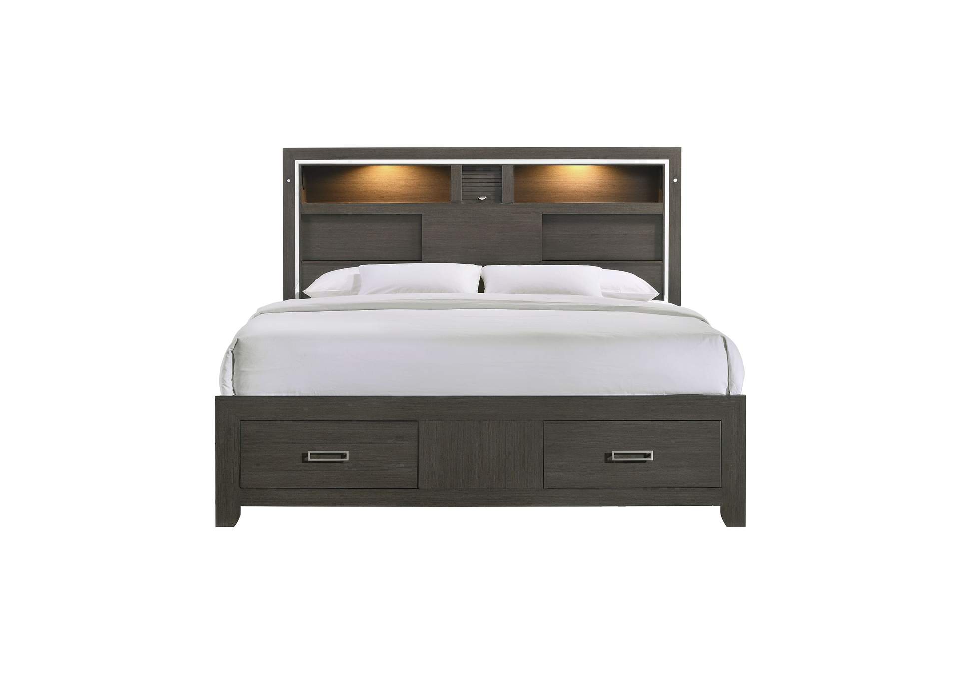 Sasha King Music Bed With Led Light In Grey,Elements