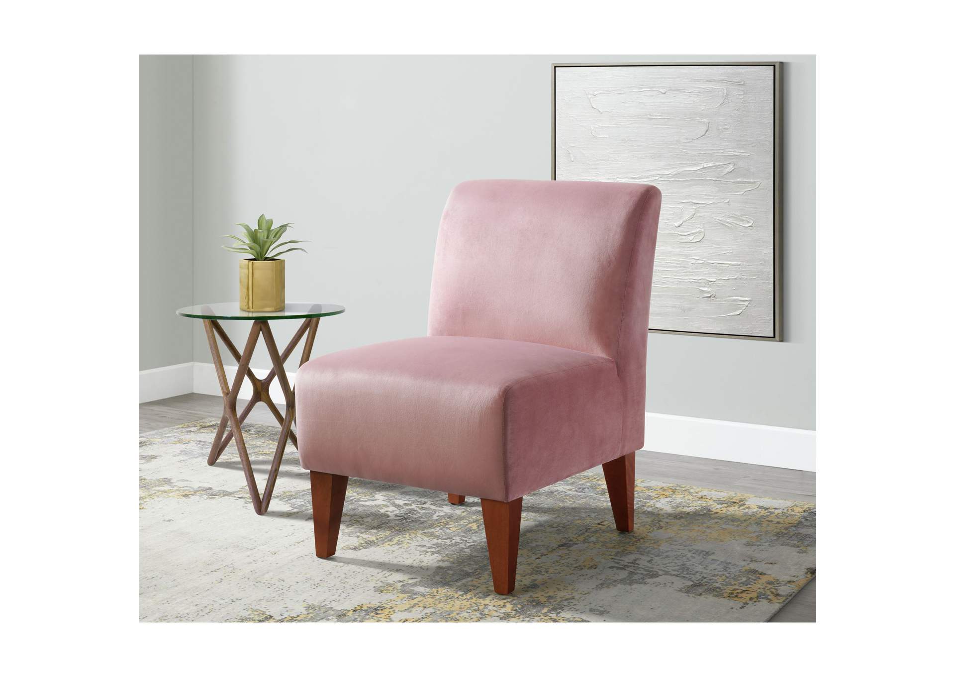 Scarlett Slipper Chair In Broadway Blush,Elements