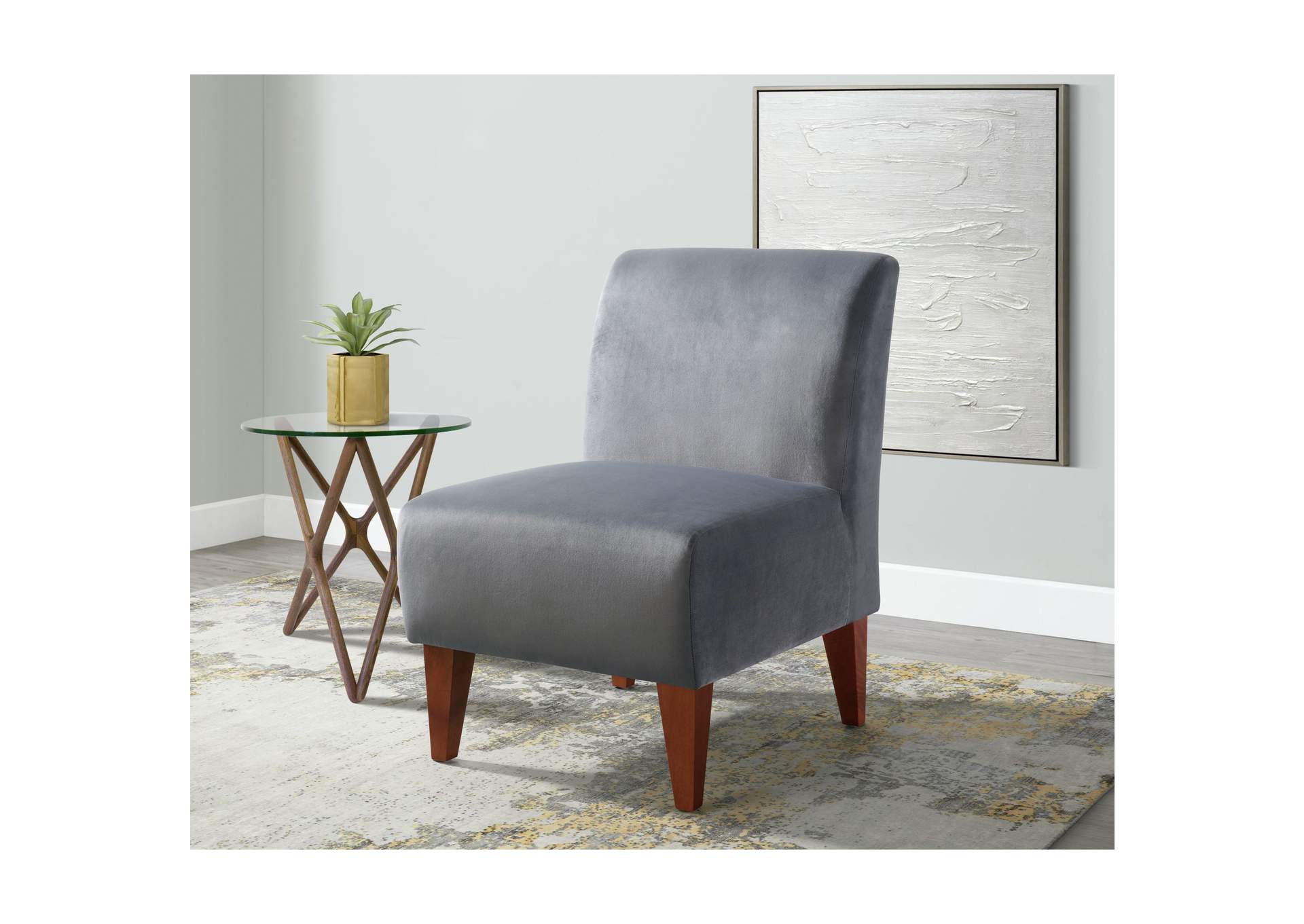 Scarlett Slipper Chair In Broadway Metal,Elements