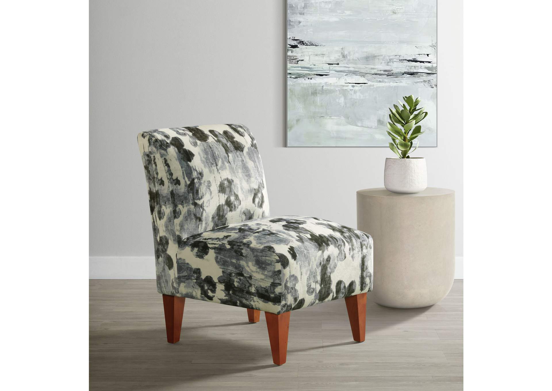 Scarlett Slipper Chair In Mirabelle Lapis,Elements