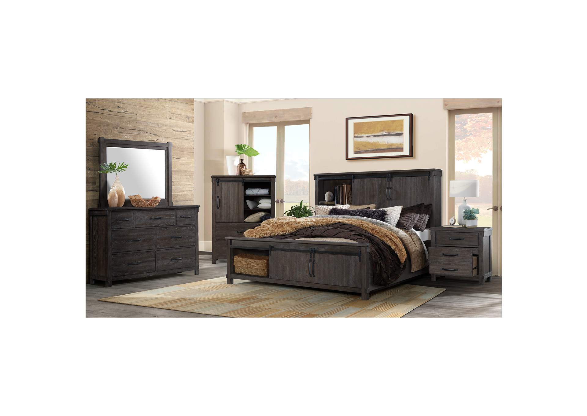 Scott King Platform Storage Bed,Elements