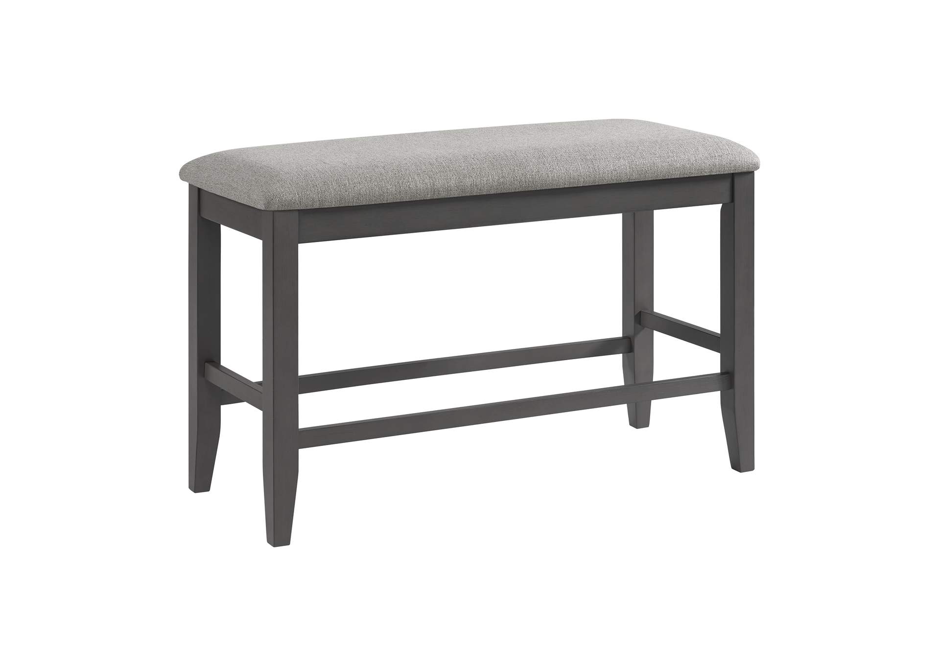 Seneca Counter Bench Without Back And With Grey Fabric In Grey,Elements