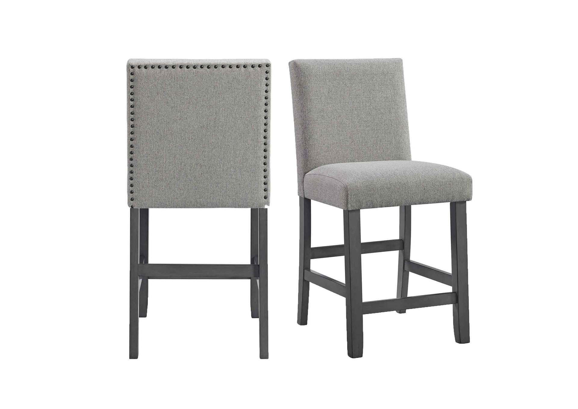Seneca Counter Side Chair With Grey Fabric In Grey 2 Per Carton,Elements