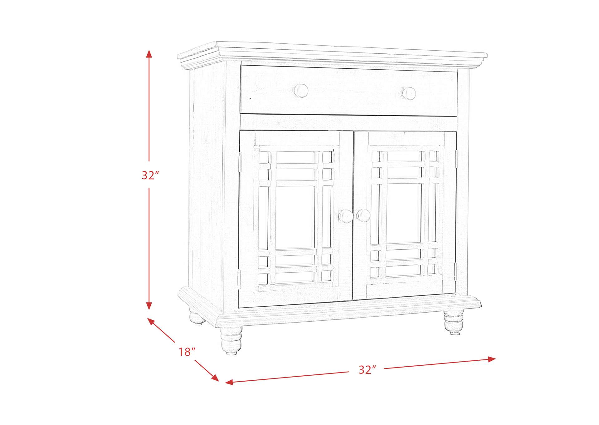 Sergio - Accent Chest Silver,Elements