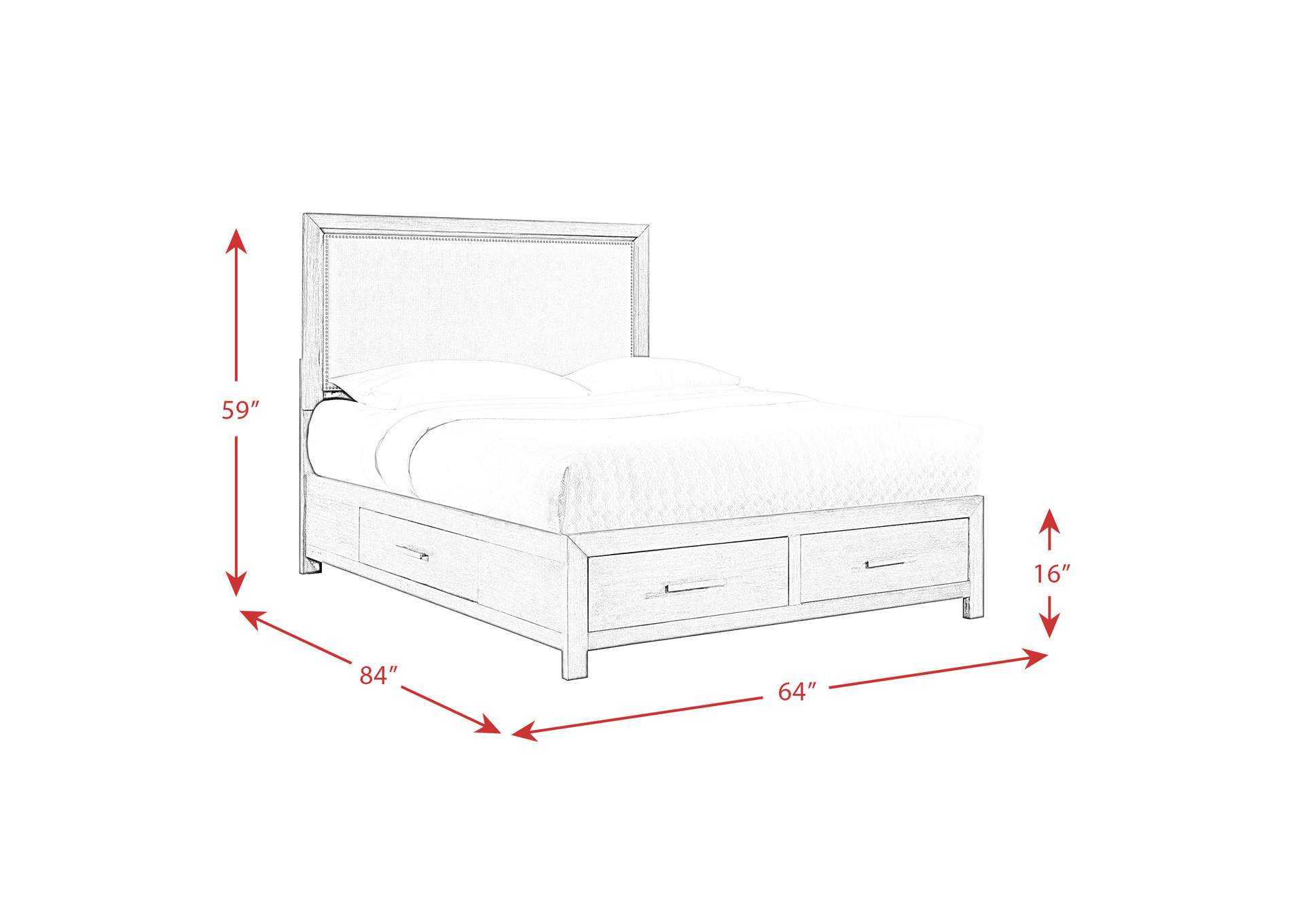 Shelby Queen 4 - Drawer Platform Storage Bed,Elements