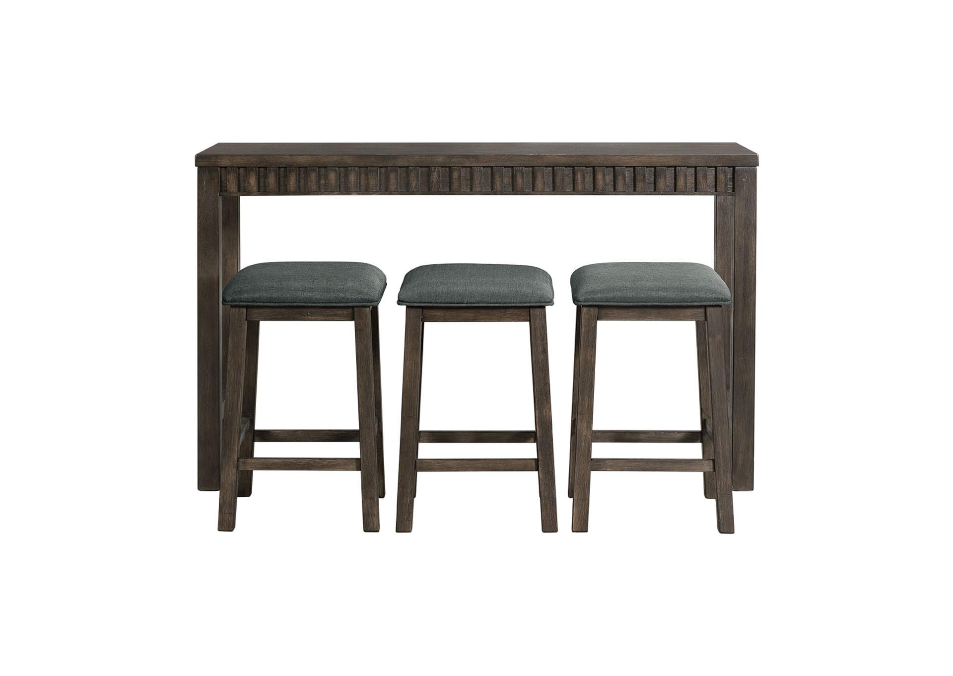 Shelter Bay Occasional Bar Stool Set Power Bar Table 3 Stools,Elements